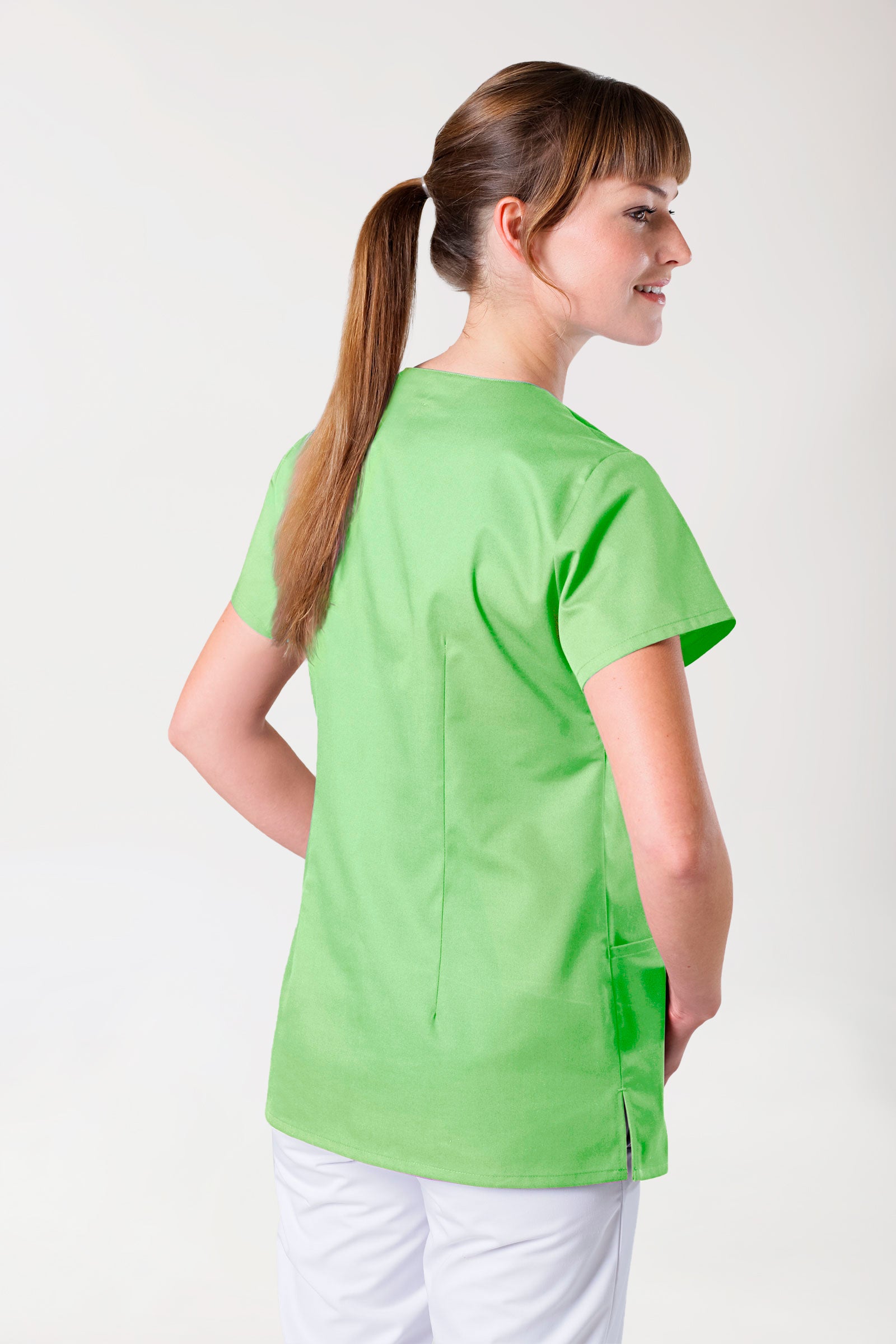 JUST STRONG Schlupfkasack Damen - eckiger Ausschnitt apfelgrün