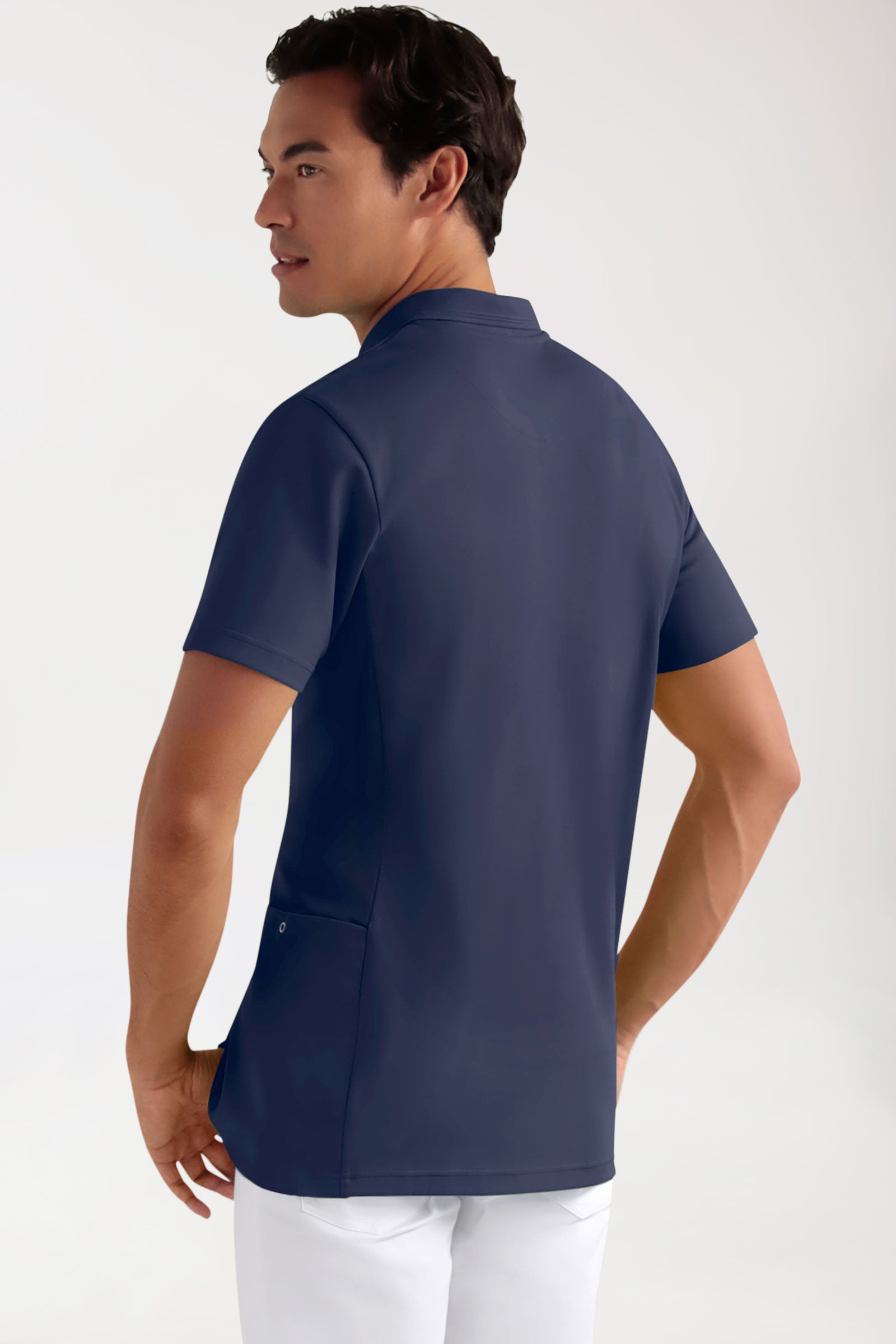 COMFY FLEX Stretch Schlupfkasack Herren - Polokragen navy