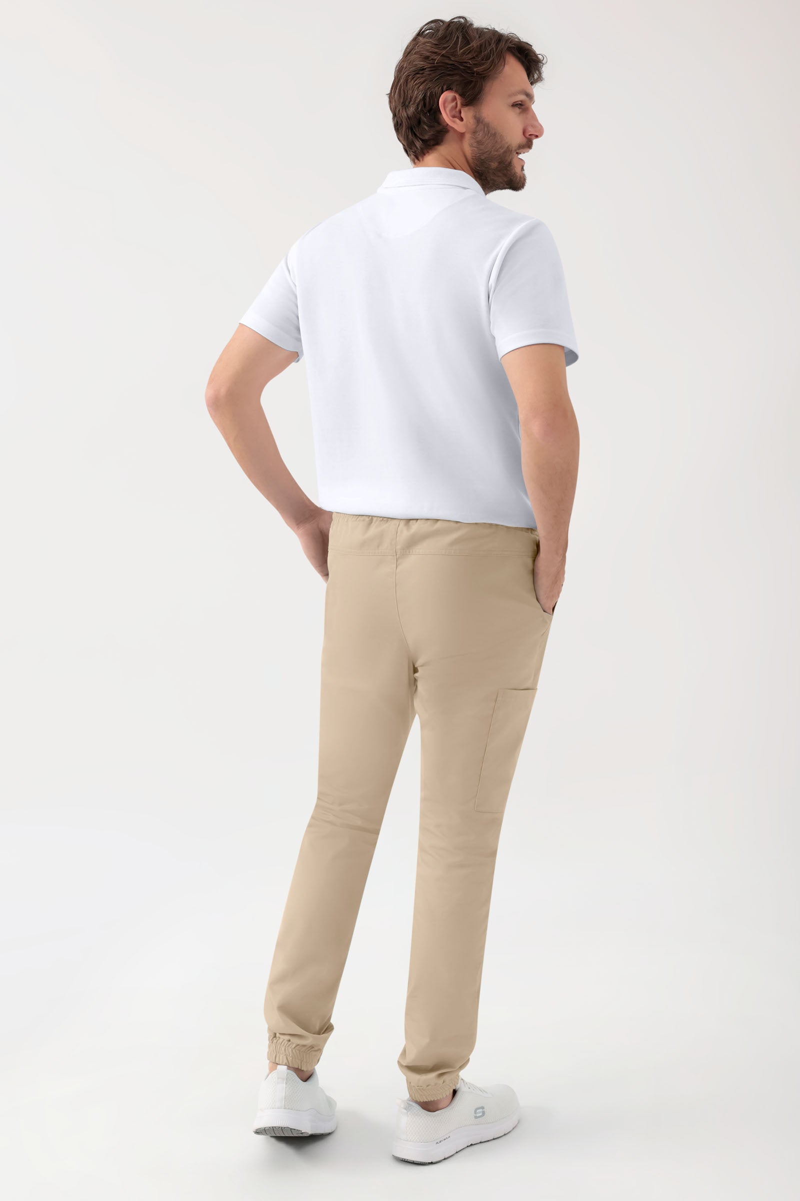 GREEN Stretch Hose Herren - Jogpants Style sand, Vue de dos