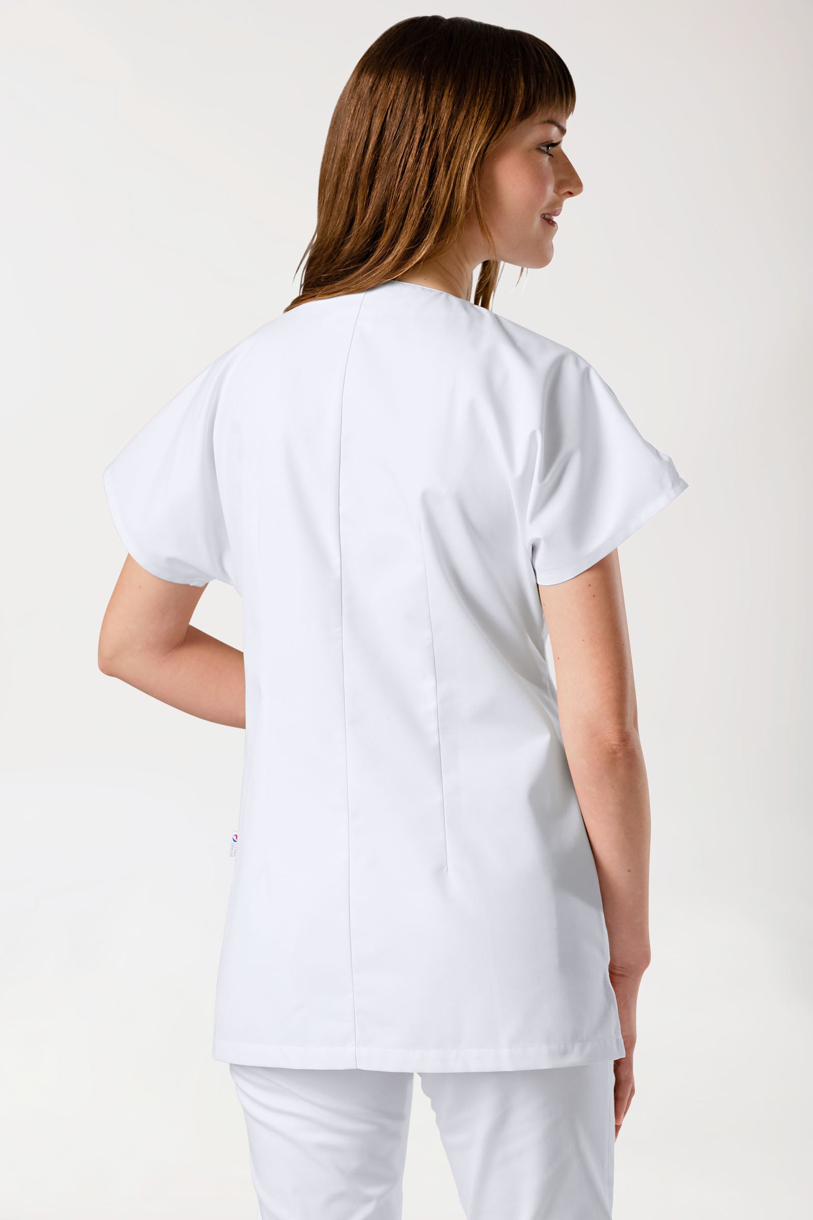 JUST STRONG Kasack Damen - durchgeknöpft weiss