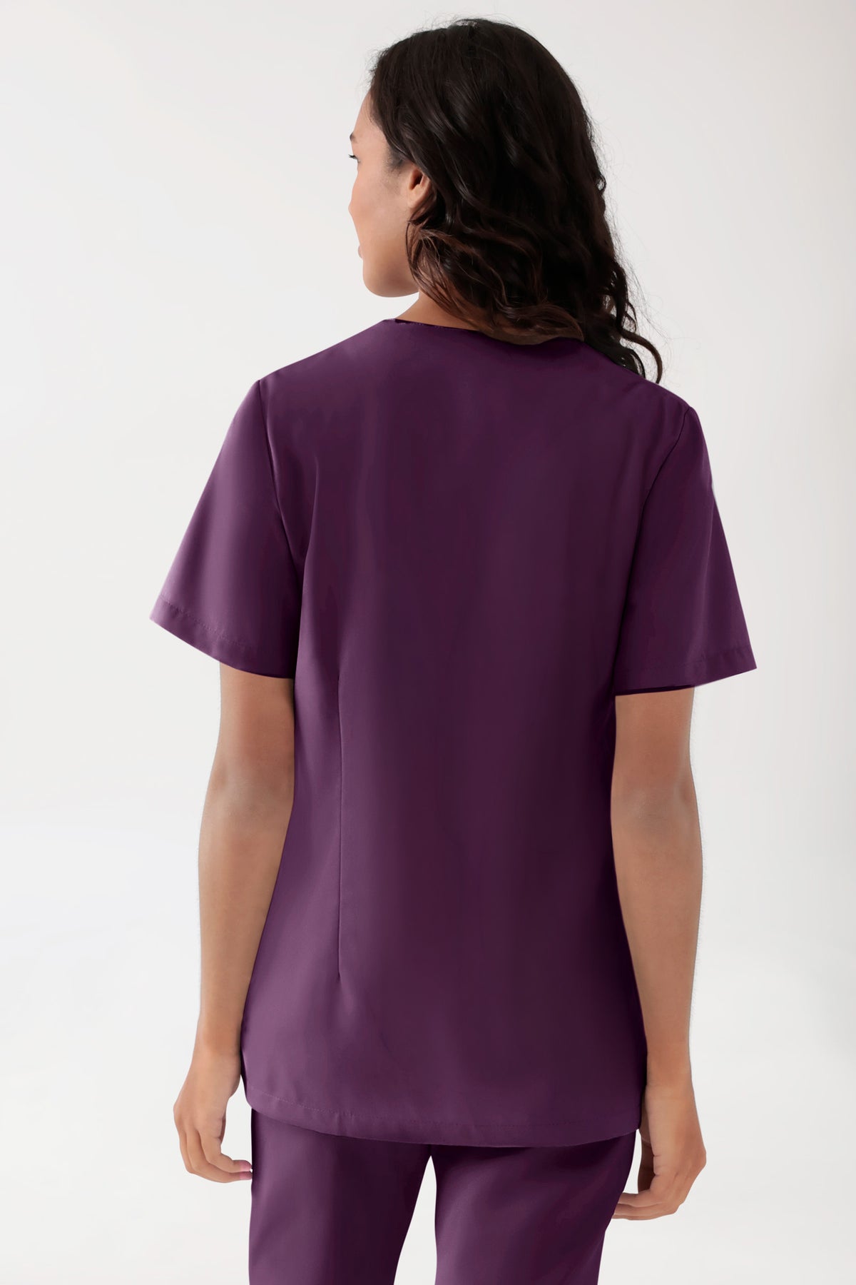 TENCEL™ Schlupfkasack Damen - V-Ausschnitt black berry