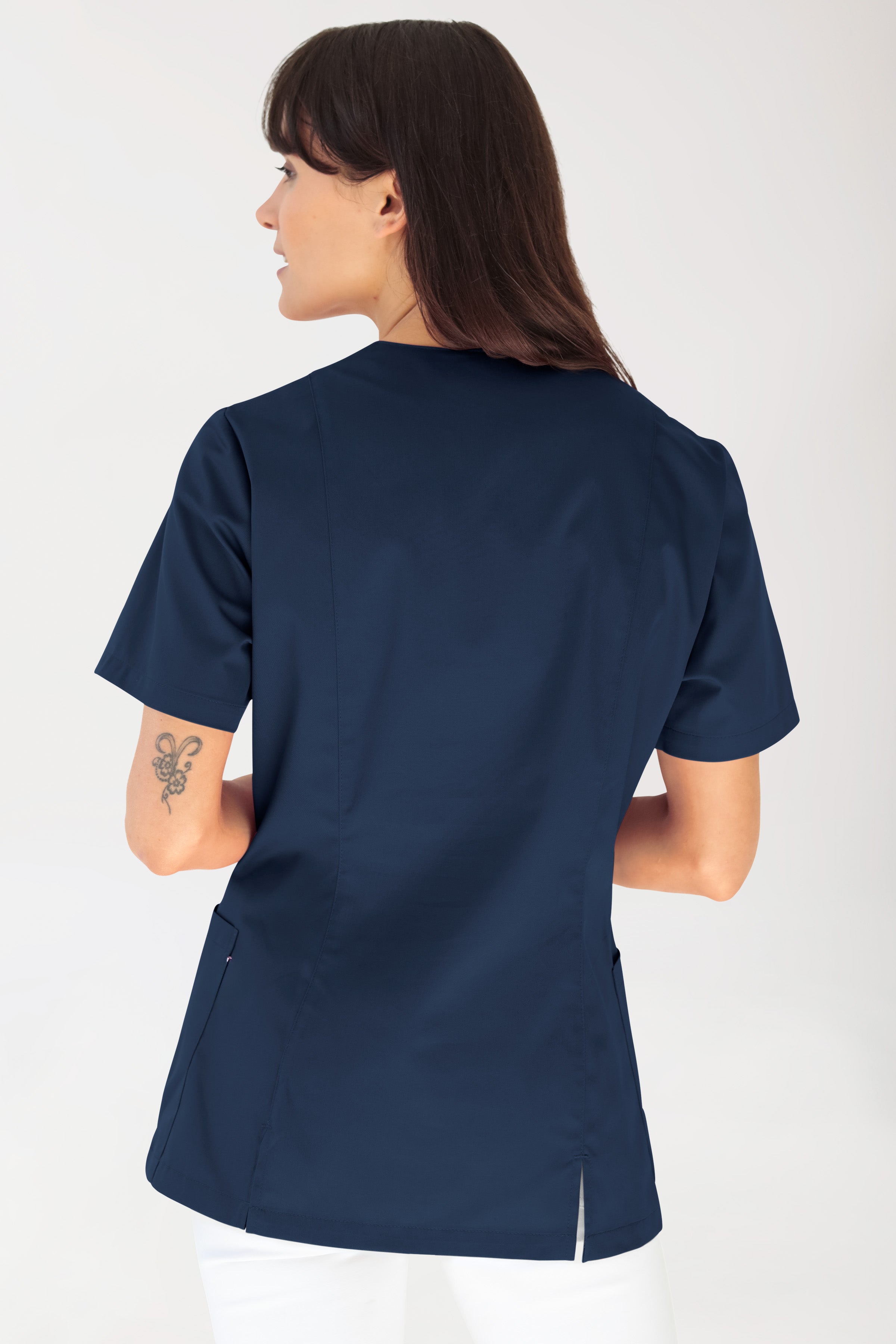 Schlupfkasack Damen - Stretch navy, Vue de dos
