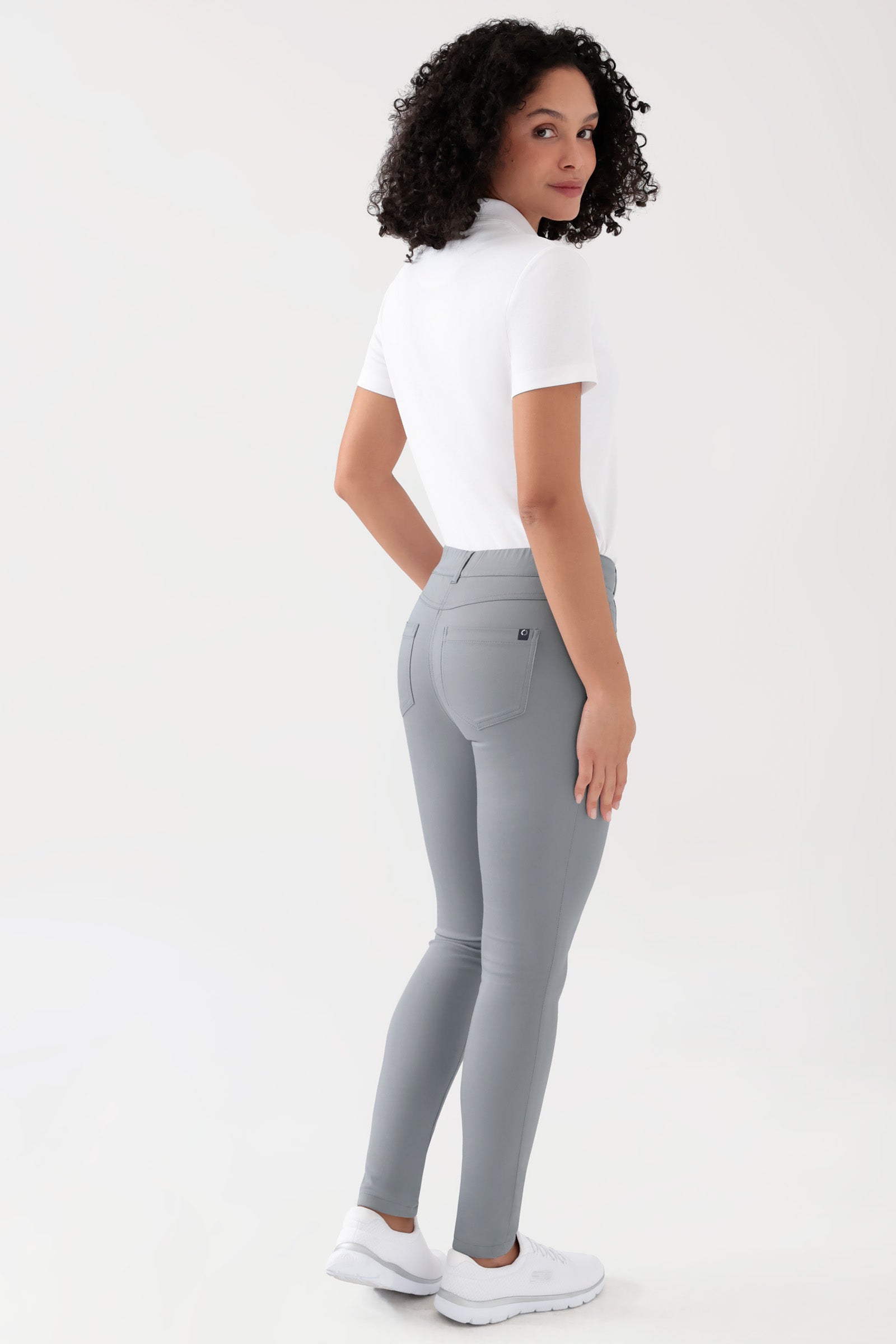 COMFY FLEX 5-Pocket Hose Damen - schlankes Bein grau
