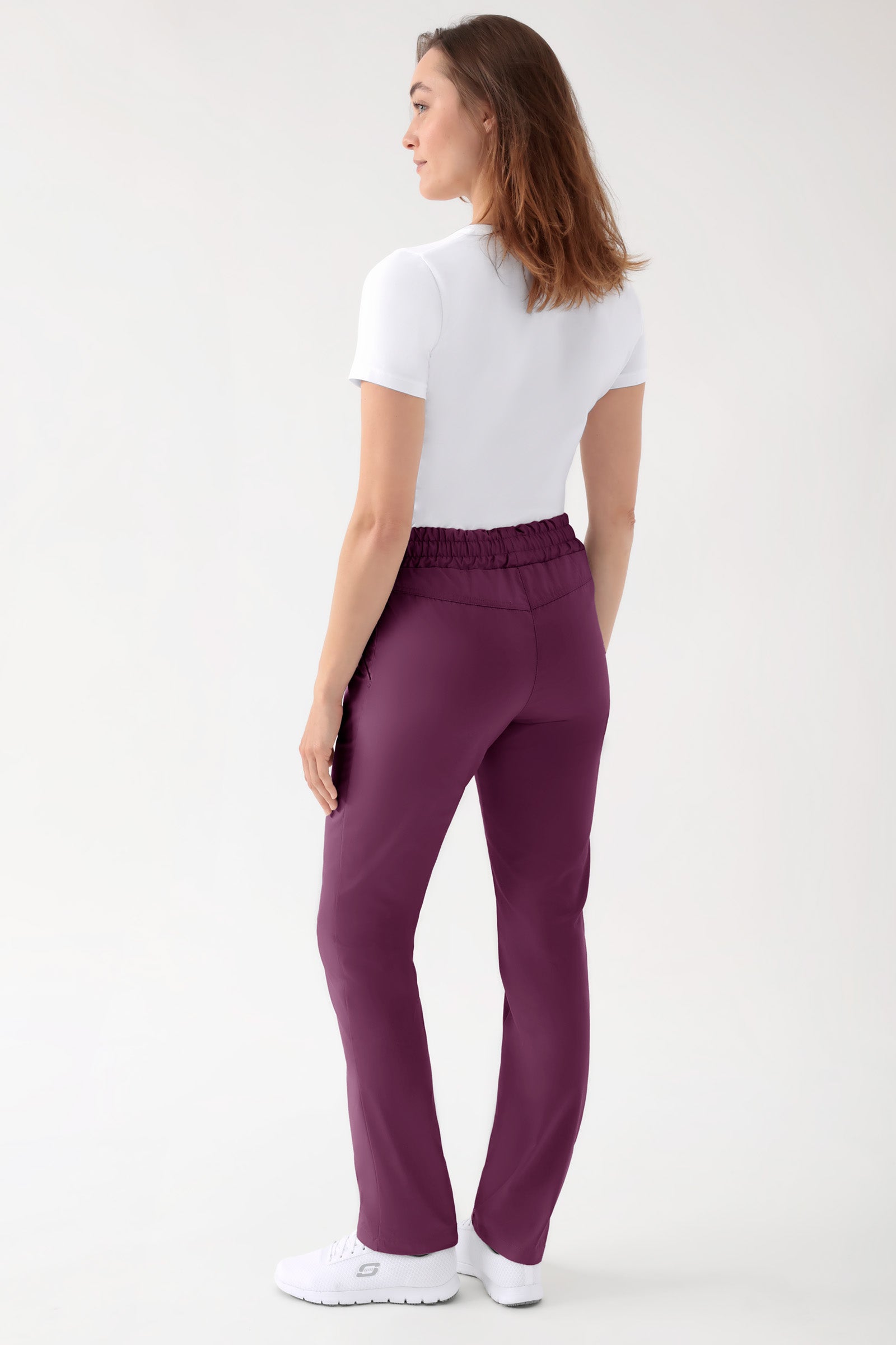 CORE Hose Unisex - hoher Bund pflaume, Rückansicht