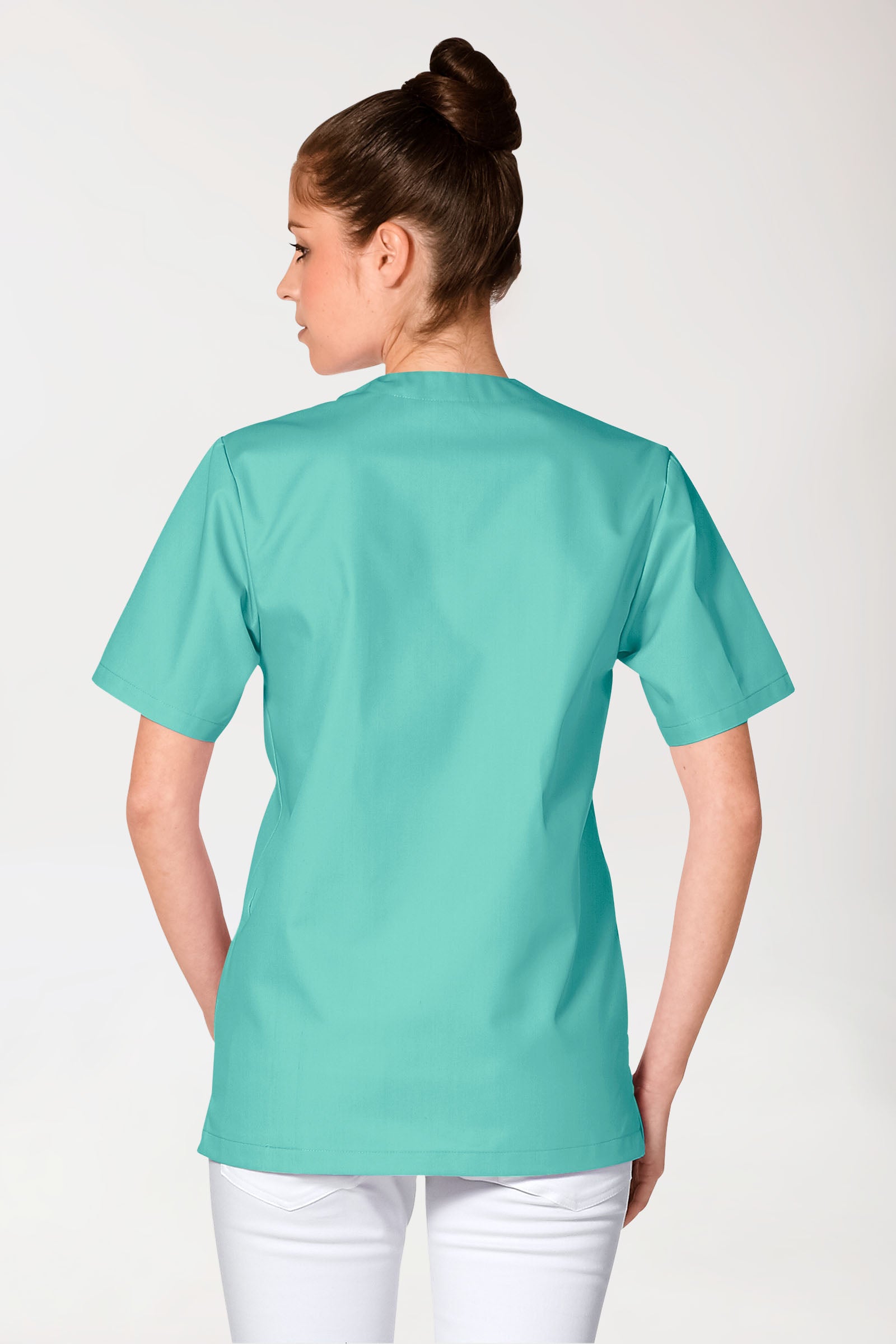 JUST STRONG Schlupfkasack Unisex - V-Ausschnitt aqua green, Vue de dos