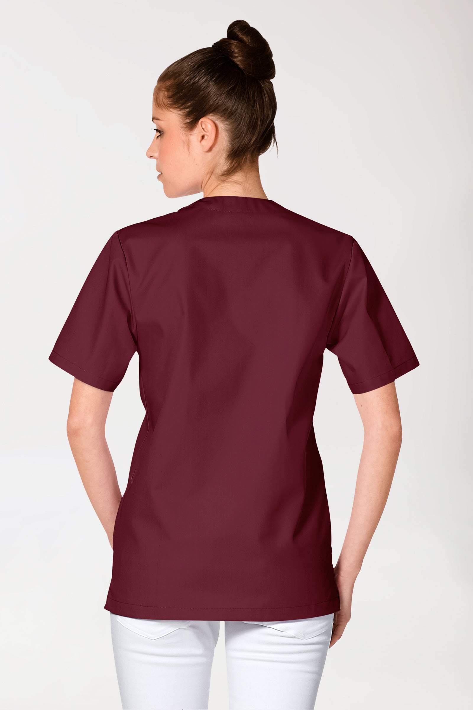 JUST STRONG Schlupfkasack Unisex - V-Ausschnitt bordeaux, Vue de dos