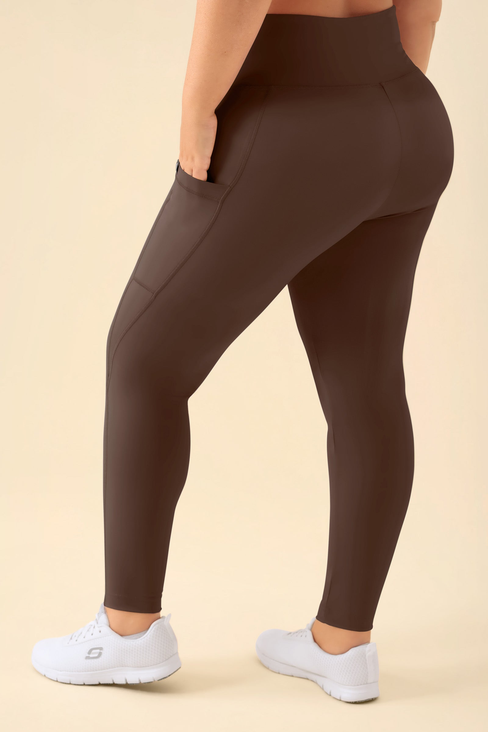 KAERE Leggings Damen - super elastisch coffee, Vue de dos