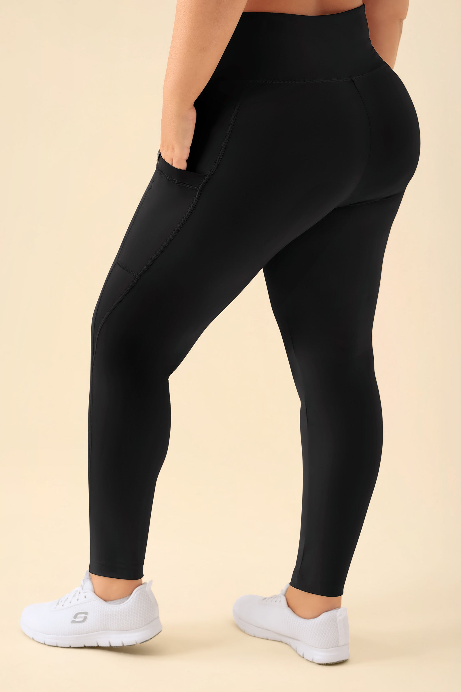 KAERE Leggings Damen - super elastisch schwarz, Vue de dos