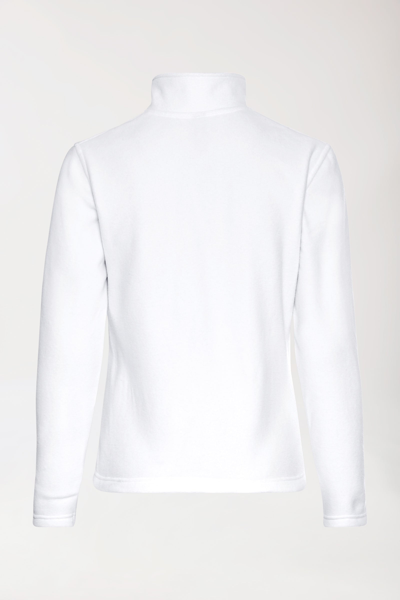 Fleecejacke Damen - Reissverschluss - Stehkragen weiss