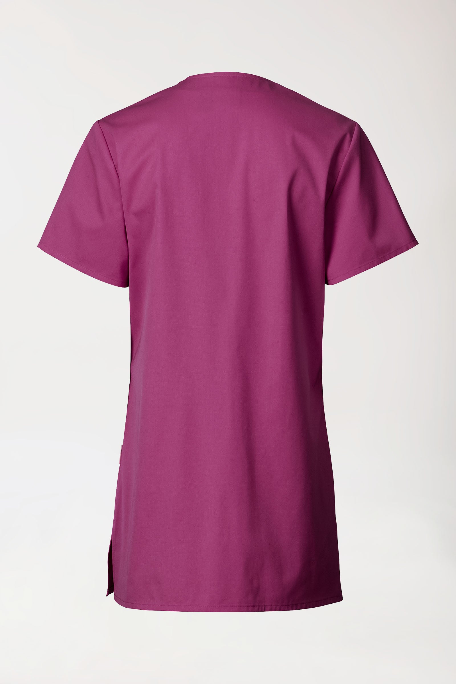 Beauty Kasack Damen - durchgeknöpft berry, Rückansicht