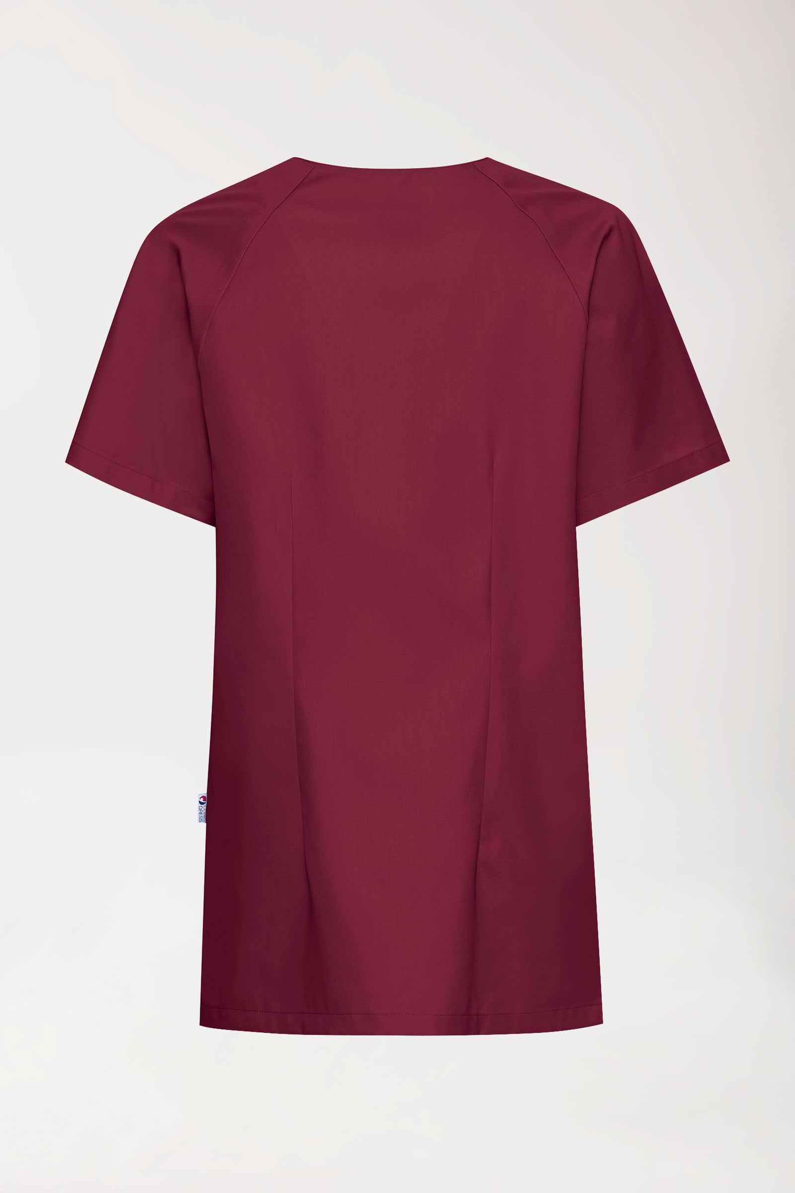 CORE Kasack Damen - durchgeknöpft bordeaux, Rückansicht