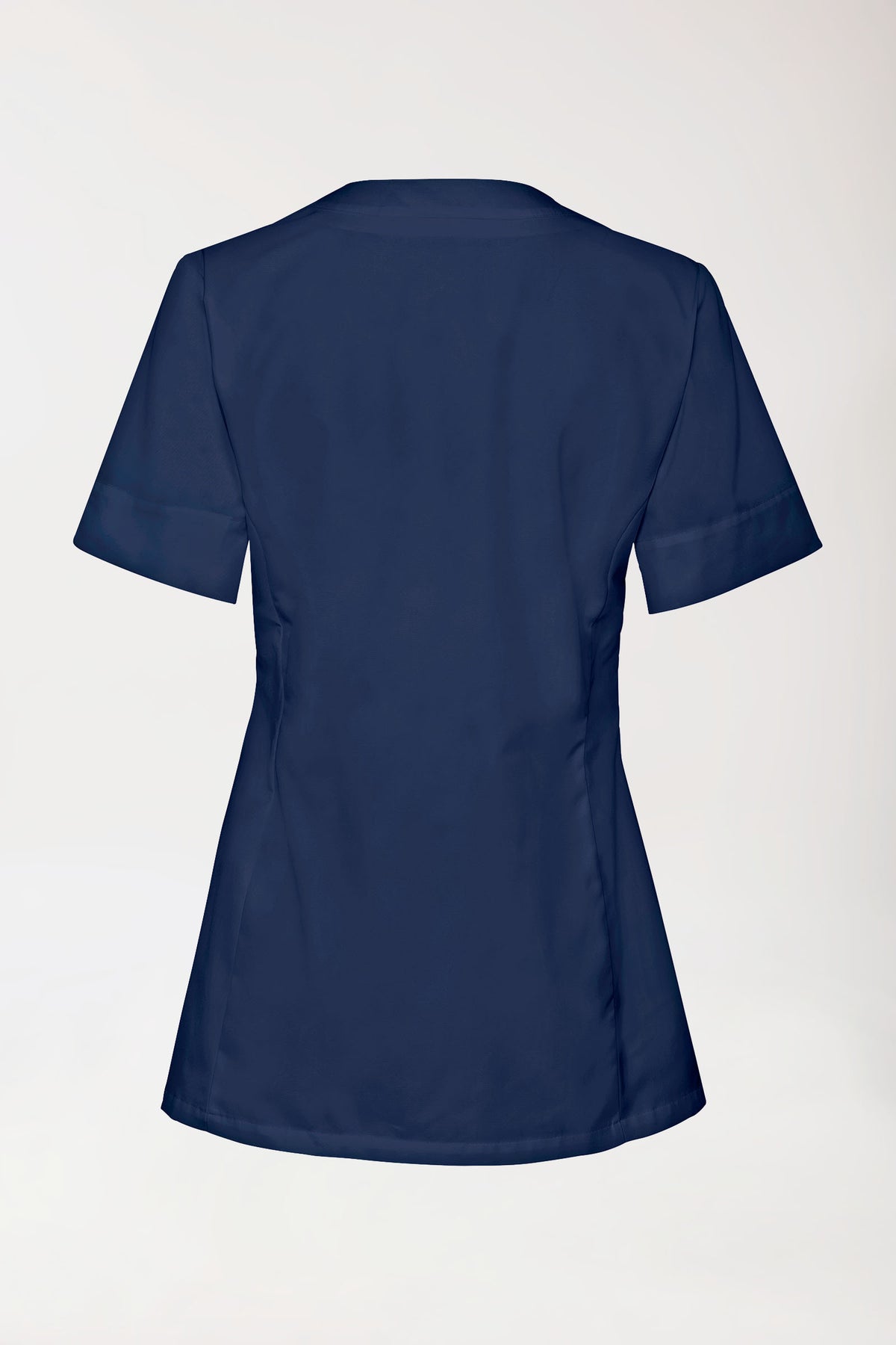 Beauty Kasack Damen - verdeckte Knopfleiste navy, Rückansicht