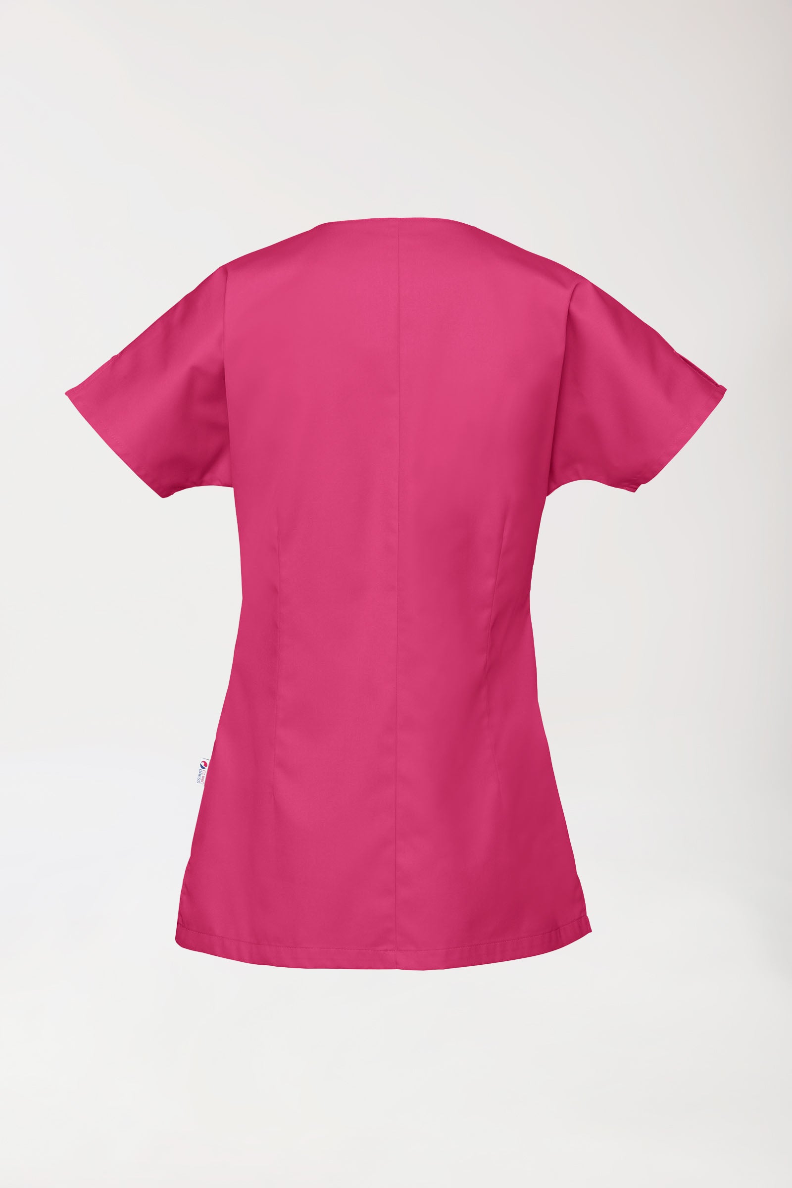 Beauty Kasack Damen - asymmetrische Druckknopfleiste pink, Vue de dos