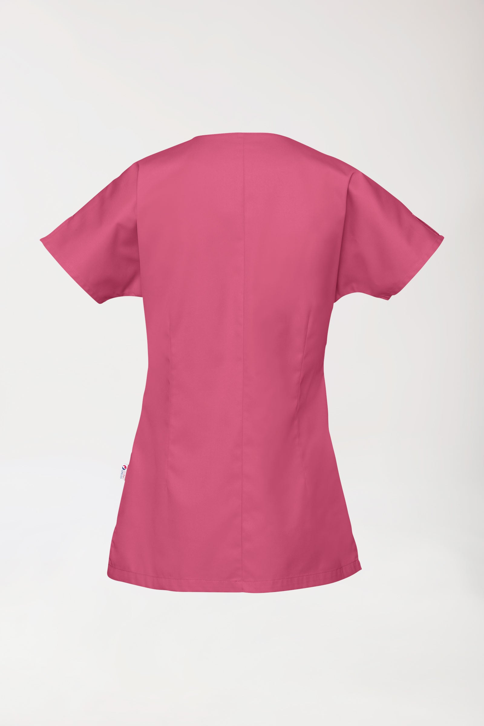Beauty Kasack Damen - asymmetrische Druckknopfleiste rosenholz
