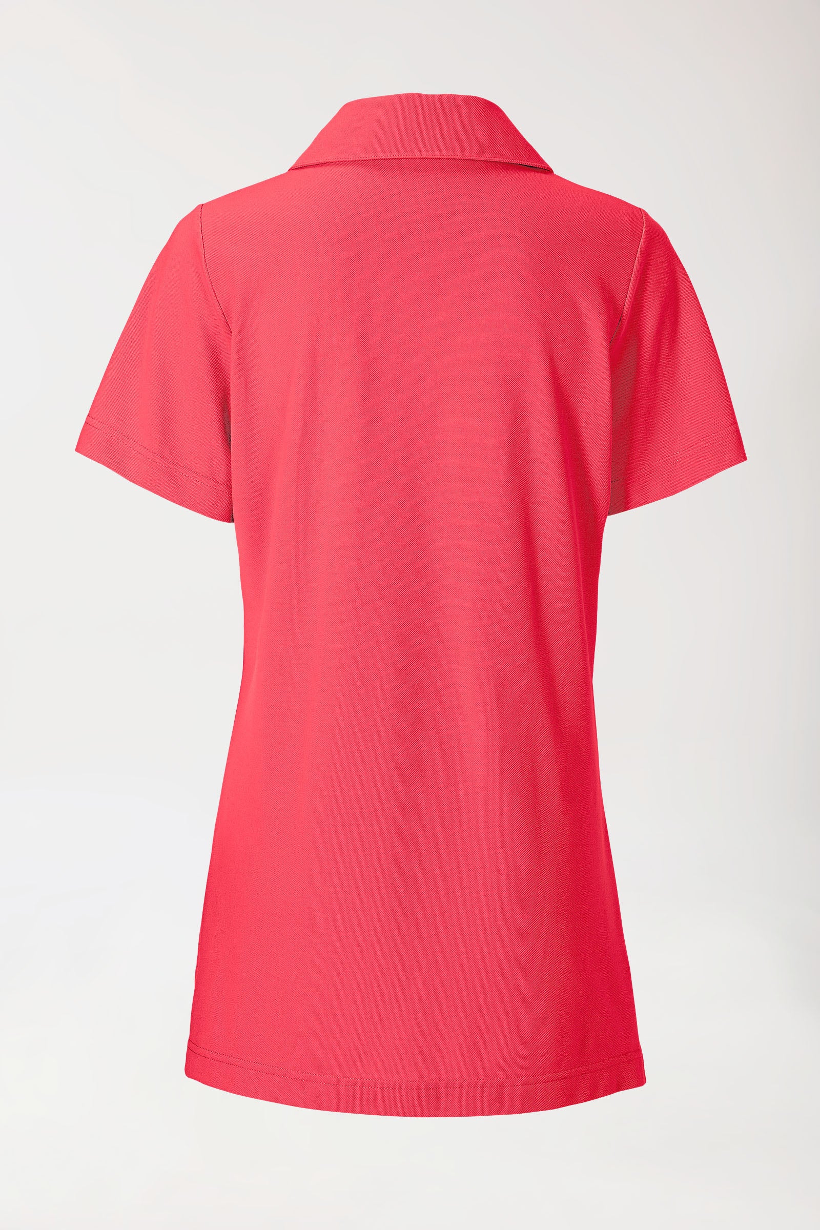 Piqué Longshirt Damen - mit Kragen lipstick, Vue de dos