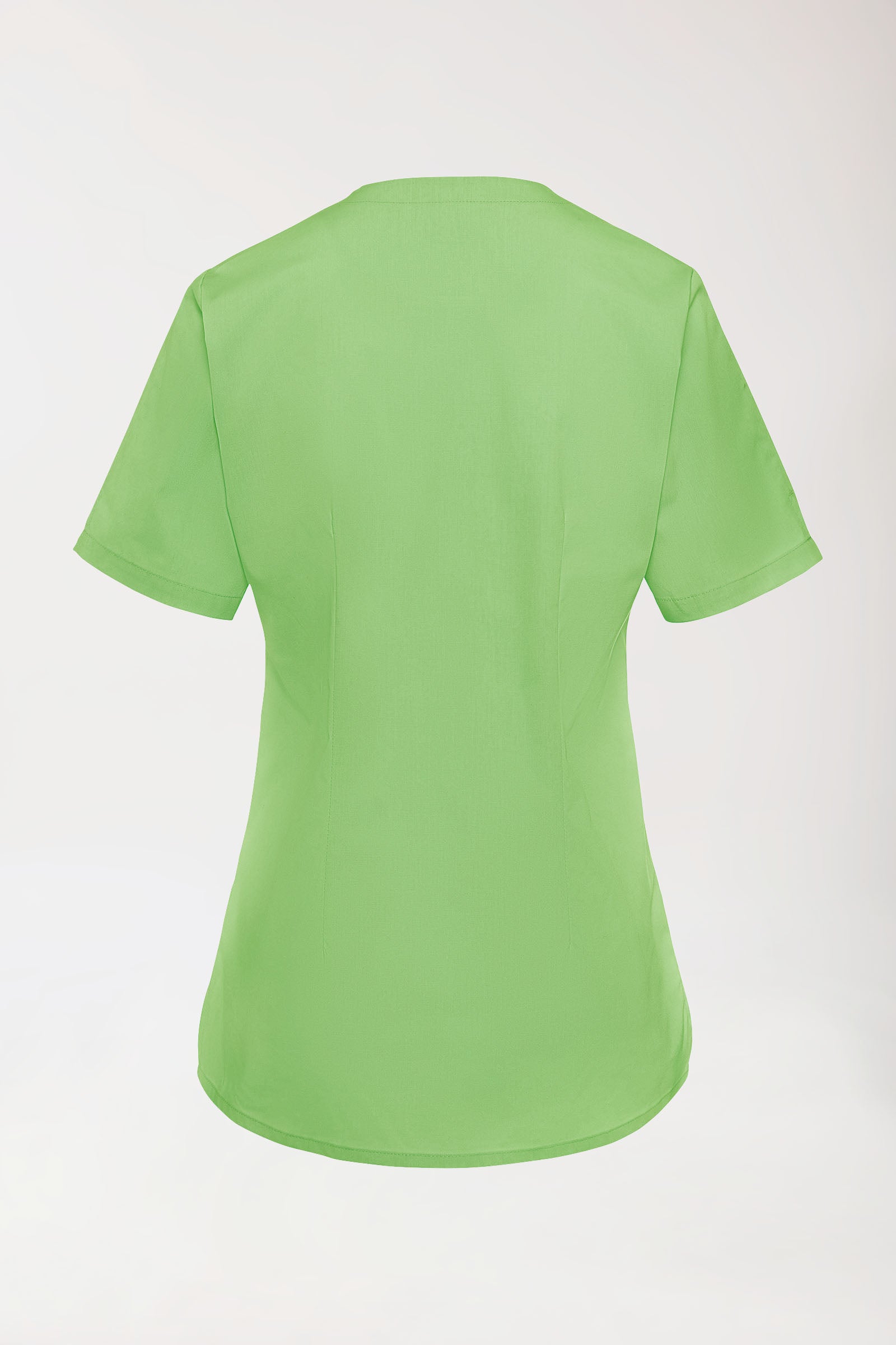 Stretch Schlupfkasack Damen - V-Ausschnitt apfelgrün, Vue de dos