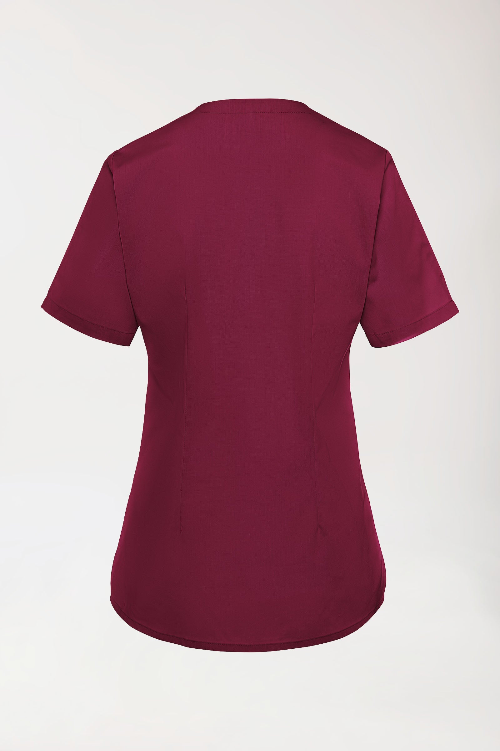 Stretch Schlupfkasack Damen - V-Ausschnitt bordeaux, Vue de dos