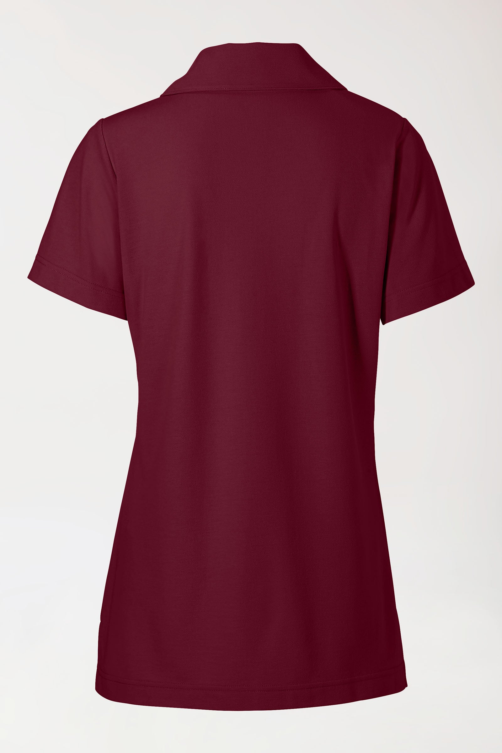 COMFY FLEX Stretch Schlupfkasack Damen - Schalkragen bordeaux, Rückansicht