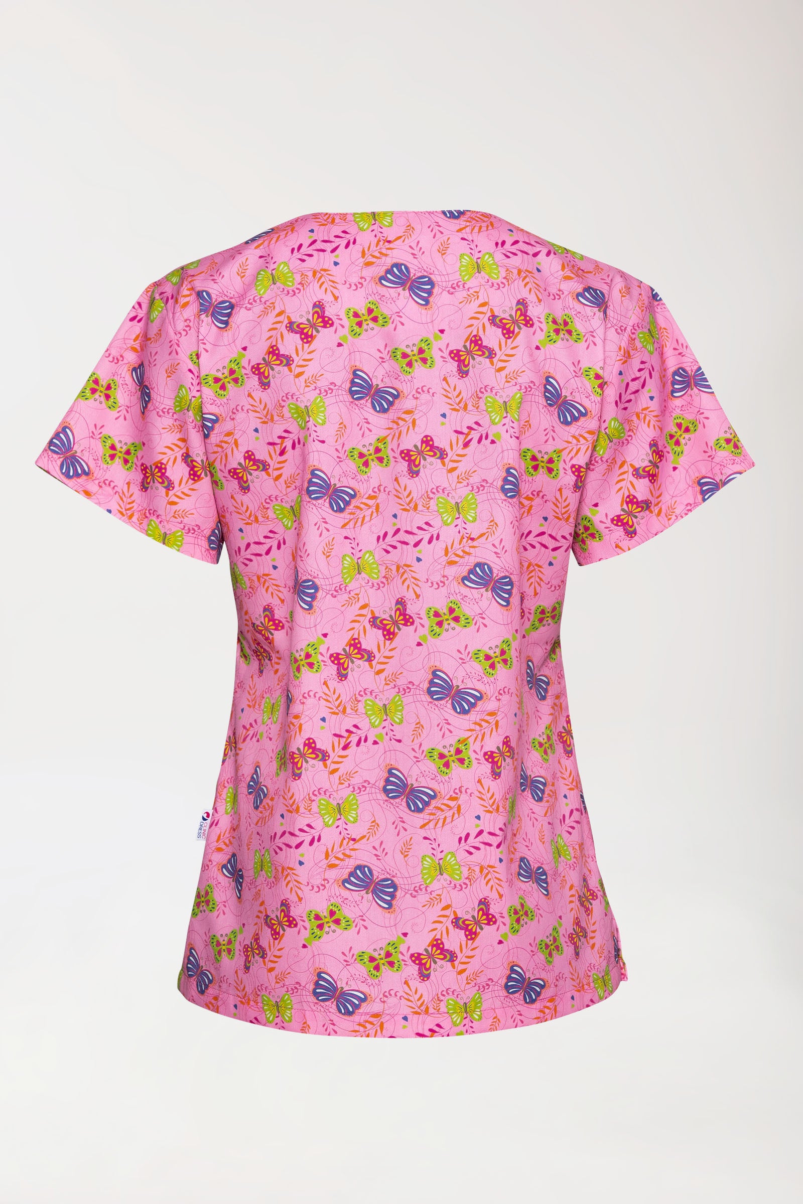 Leichter Schlupfkasack Damen - Alloverprint rosy pink/bunt, Vue de dos