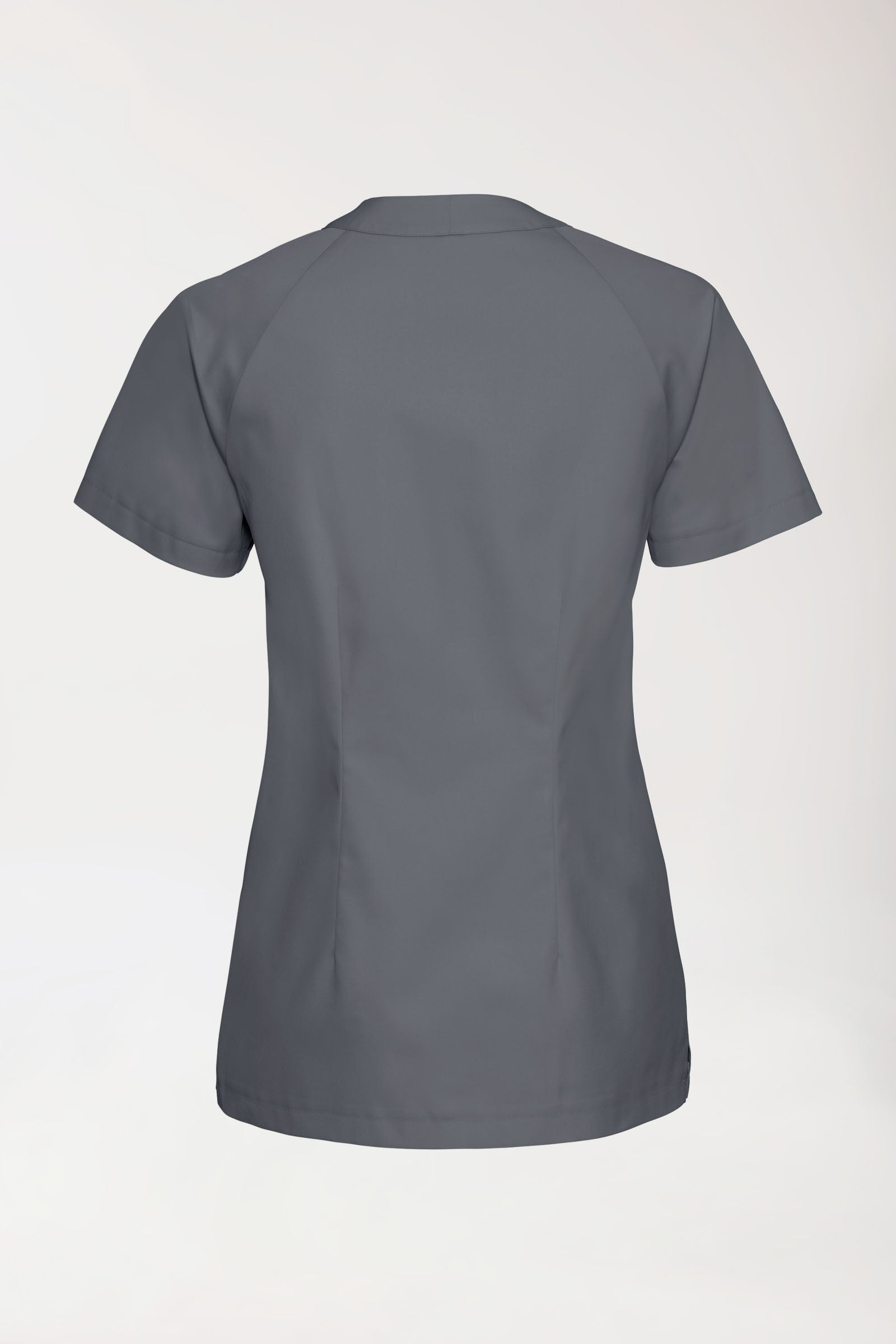 CORE Schlupfkasack Damen - V-Ausschnitt steingrau, Rückansicht