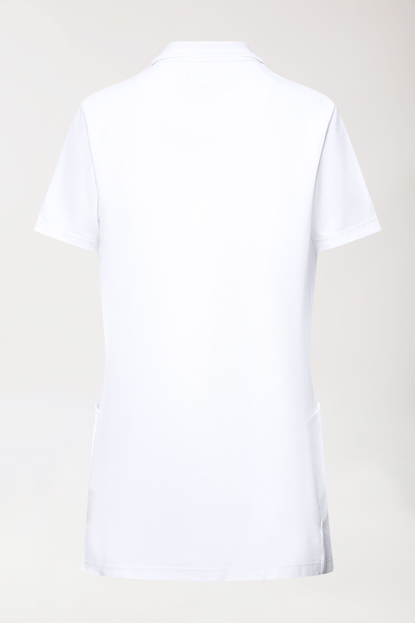 COMFY FLEX Stretch Schlupfkasack Damen - Polokragen weiss