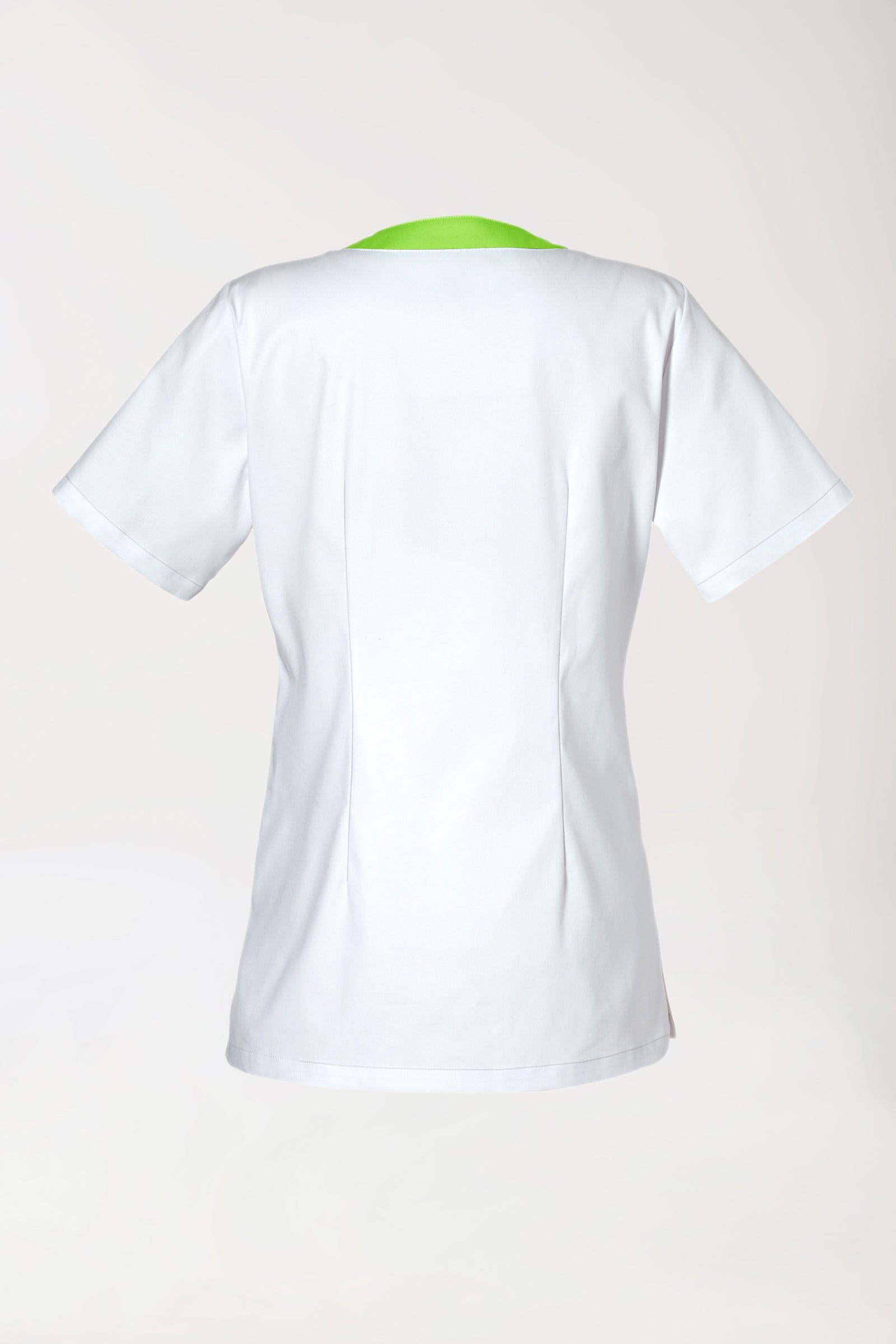 CLINIC STRETCH Schlupfkasack Damen - 1/2 Arm weiss/apfelgrün