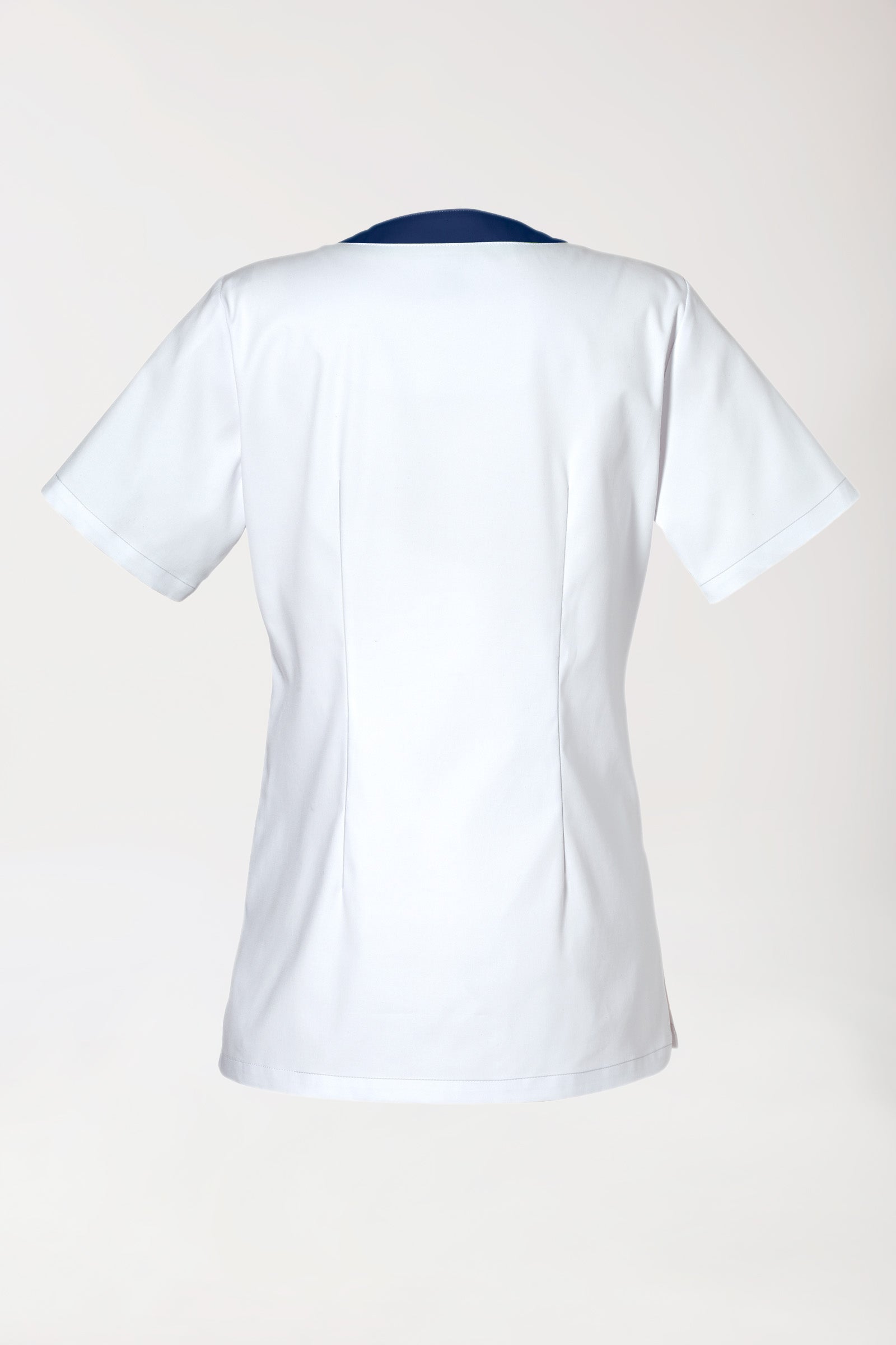 CLINIC STRETCH Schlupfkasack Damen - 1/2 Arm weiss/navy