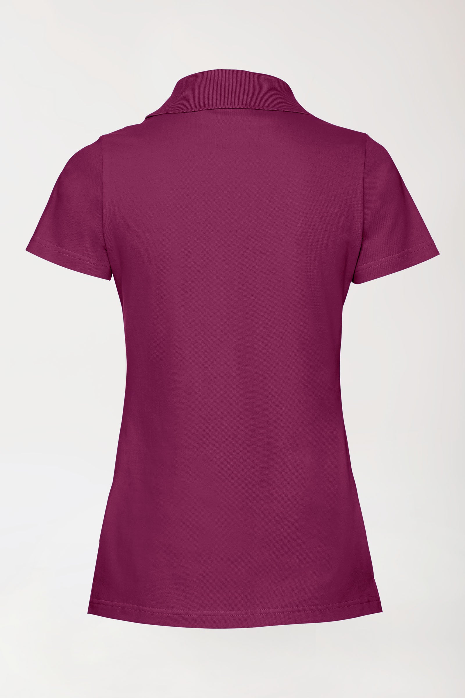 Stretch Shirt Damen - Polokragen berry, Vue de dos