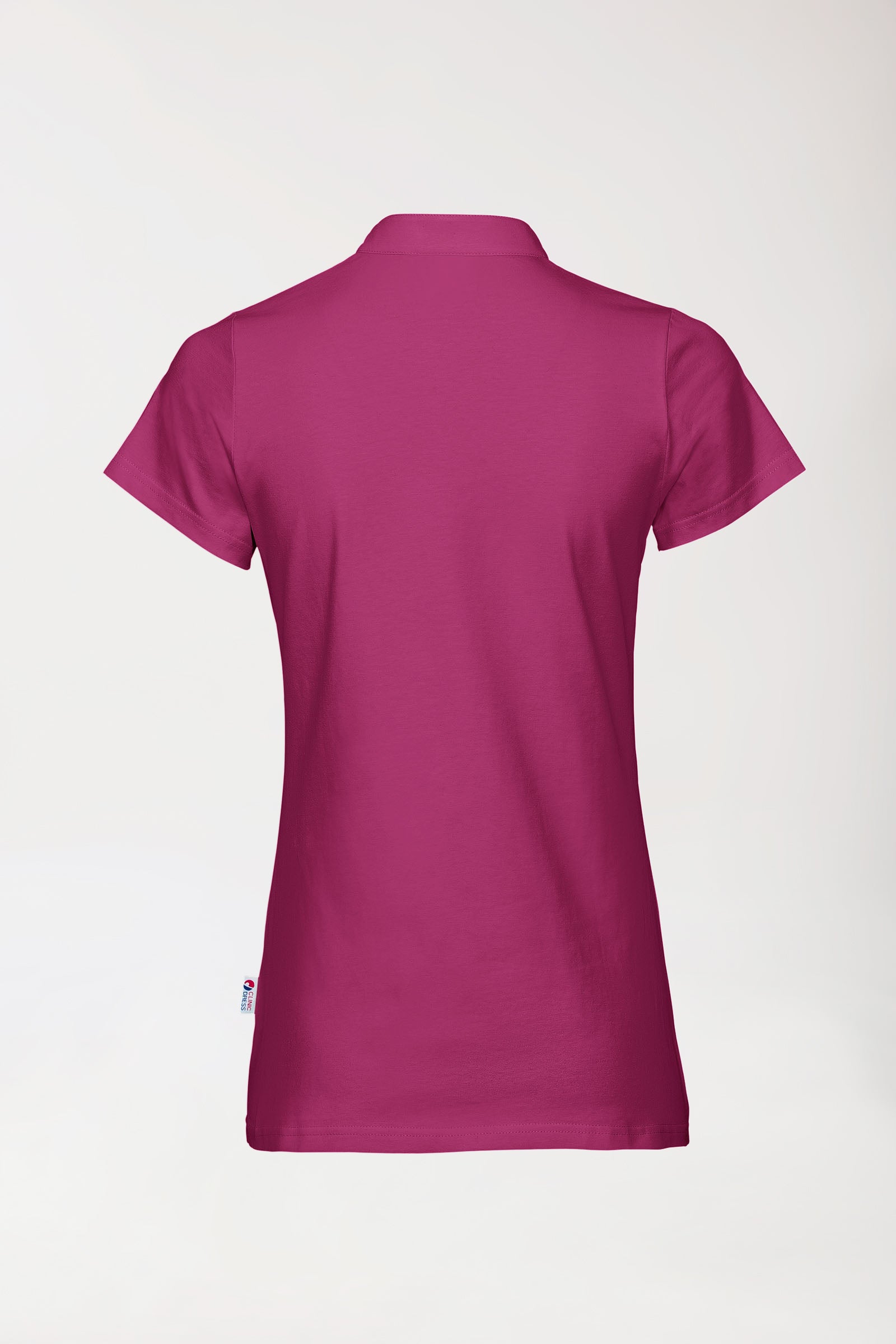 Stretch Shirt Damen - Stehkragen berry, Rückansicht