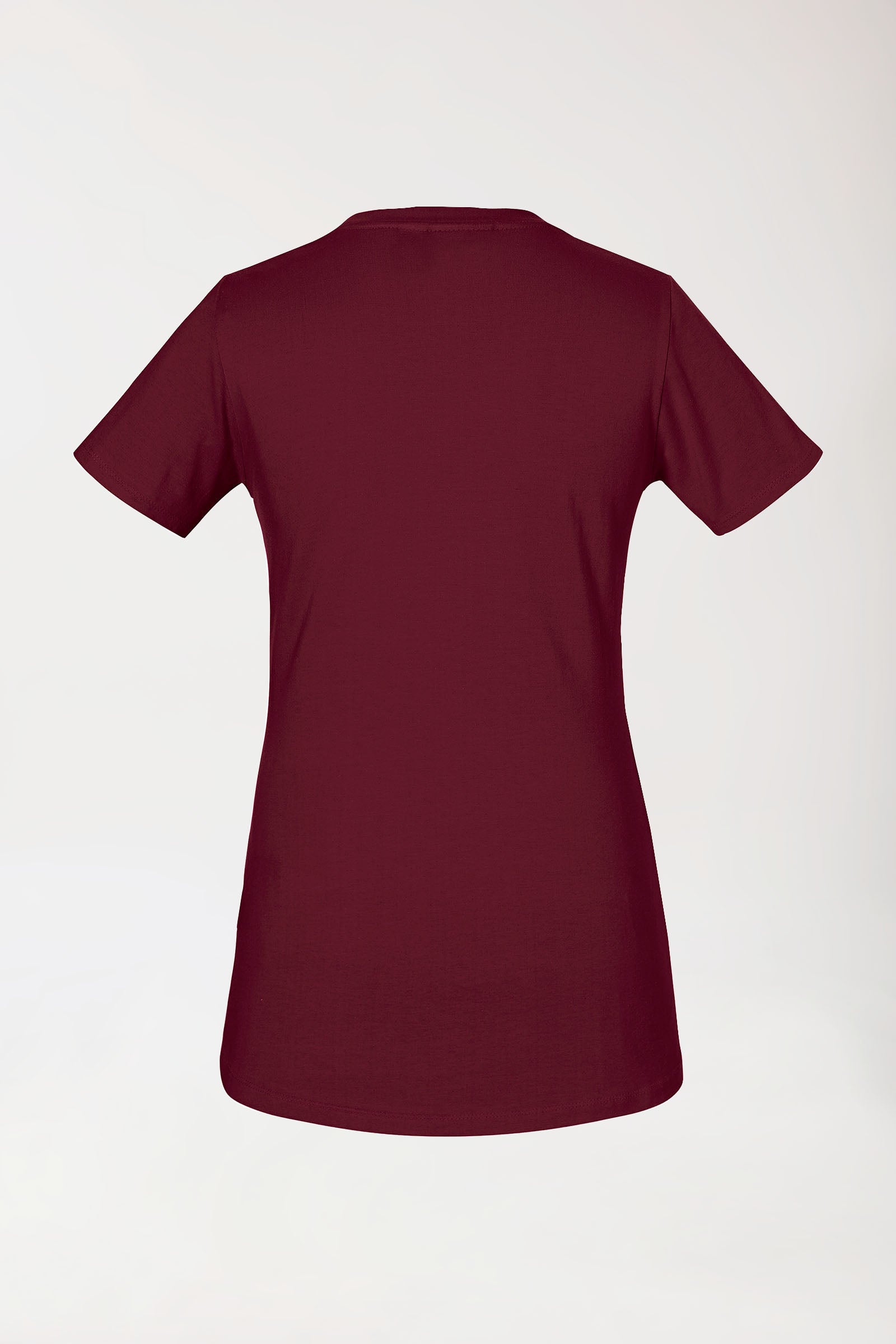 CORE Shirt Damen - Rundhals bordeaux, Rückansicht