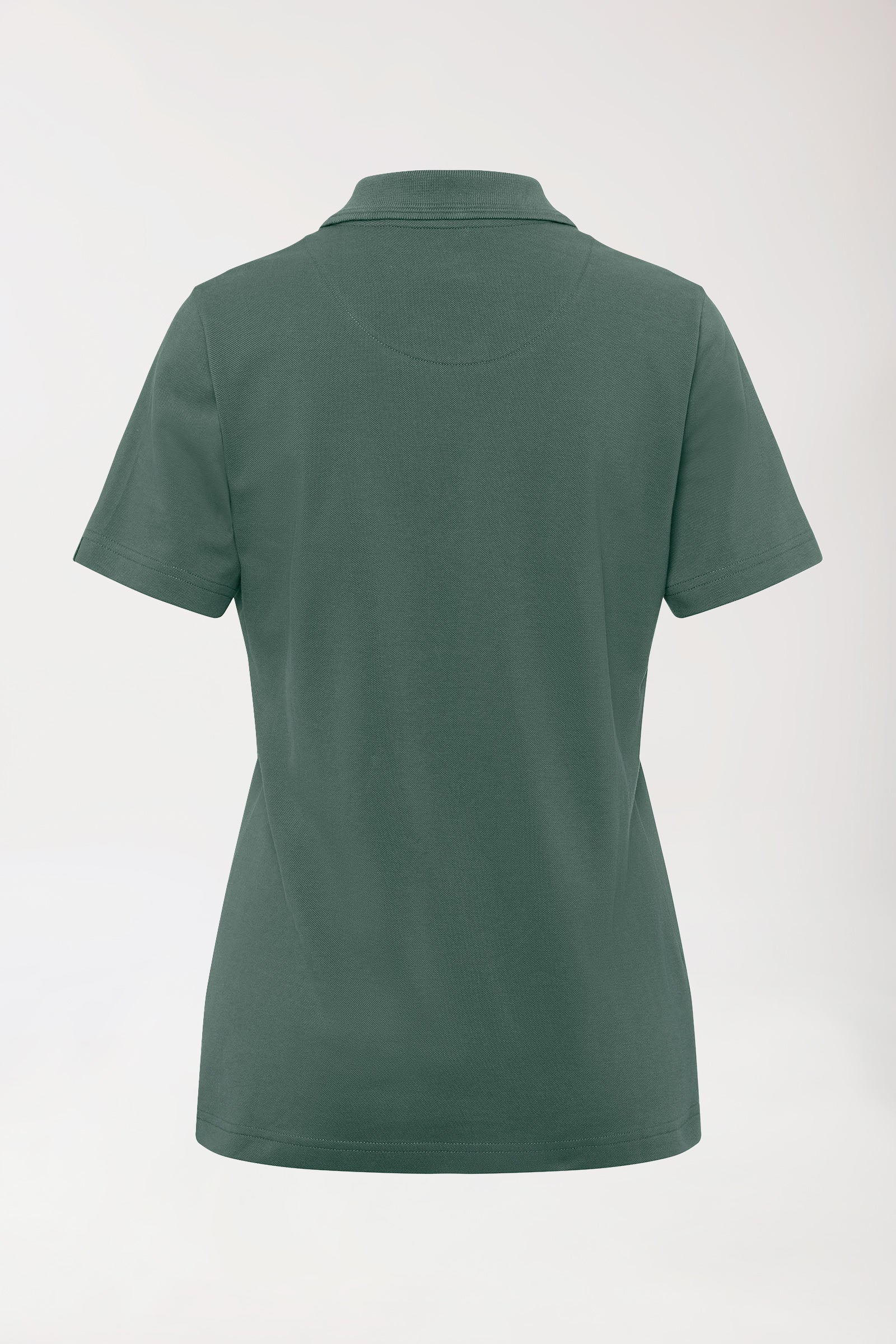 COMFY FLEX Stretch Shirt Damen - Polokragen dunkelgrün, Rückansicht