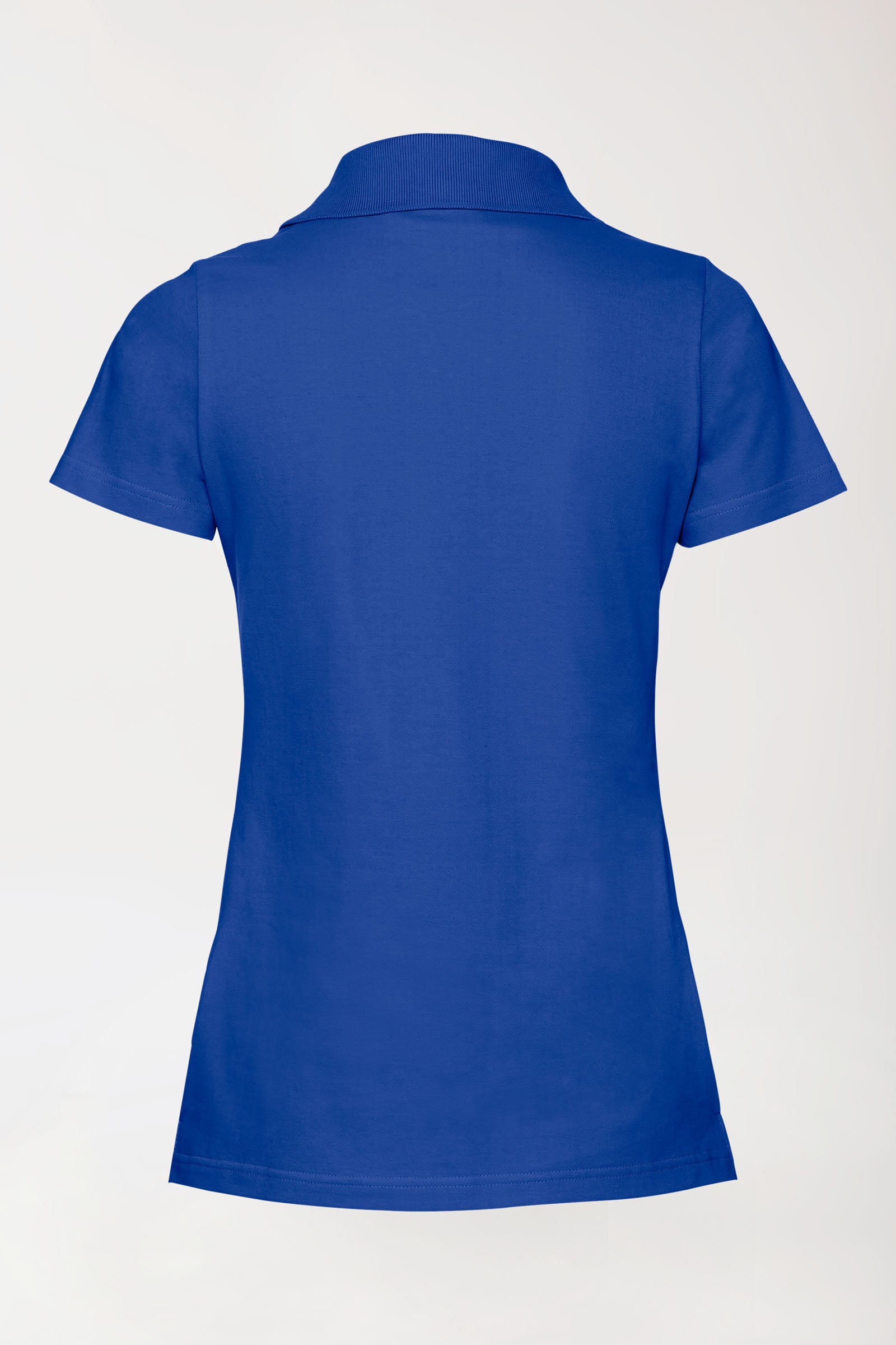 Stretch Shirt Damen - Polokragen königsblau, Vue de dos