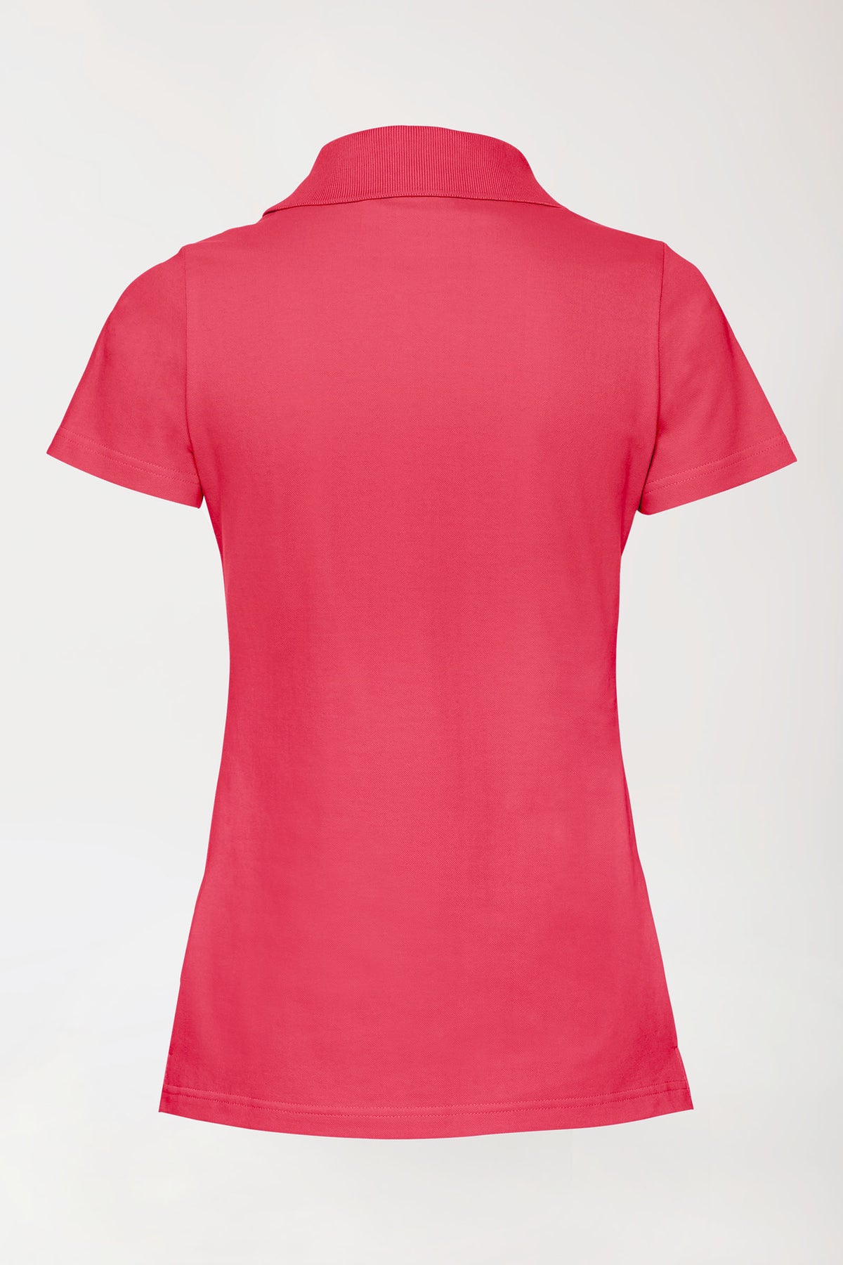 Stretch Shirt Damen - Polokragen lipstick