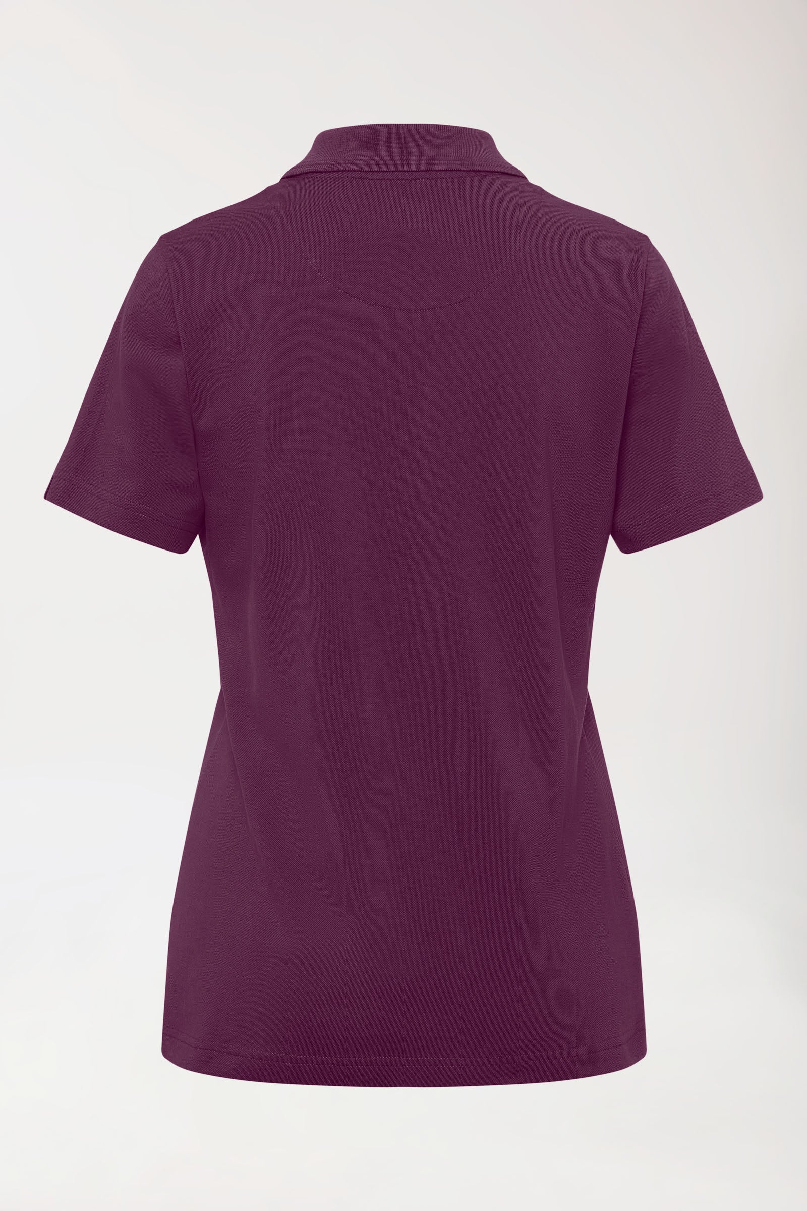 COMFY FLEX Stretch Shirt Damen - Polokragen pflaume, Rückansicht