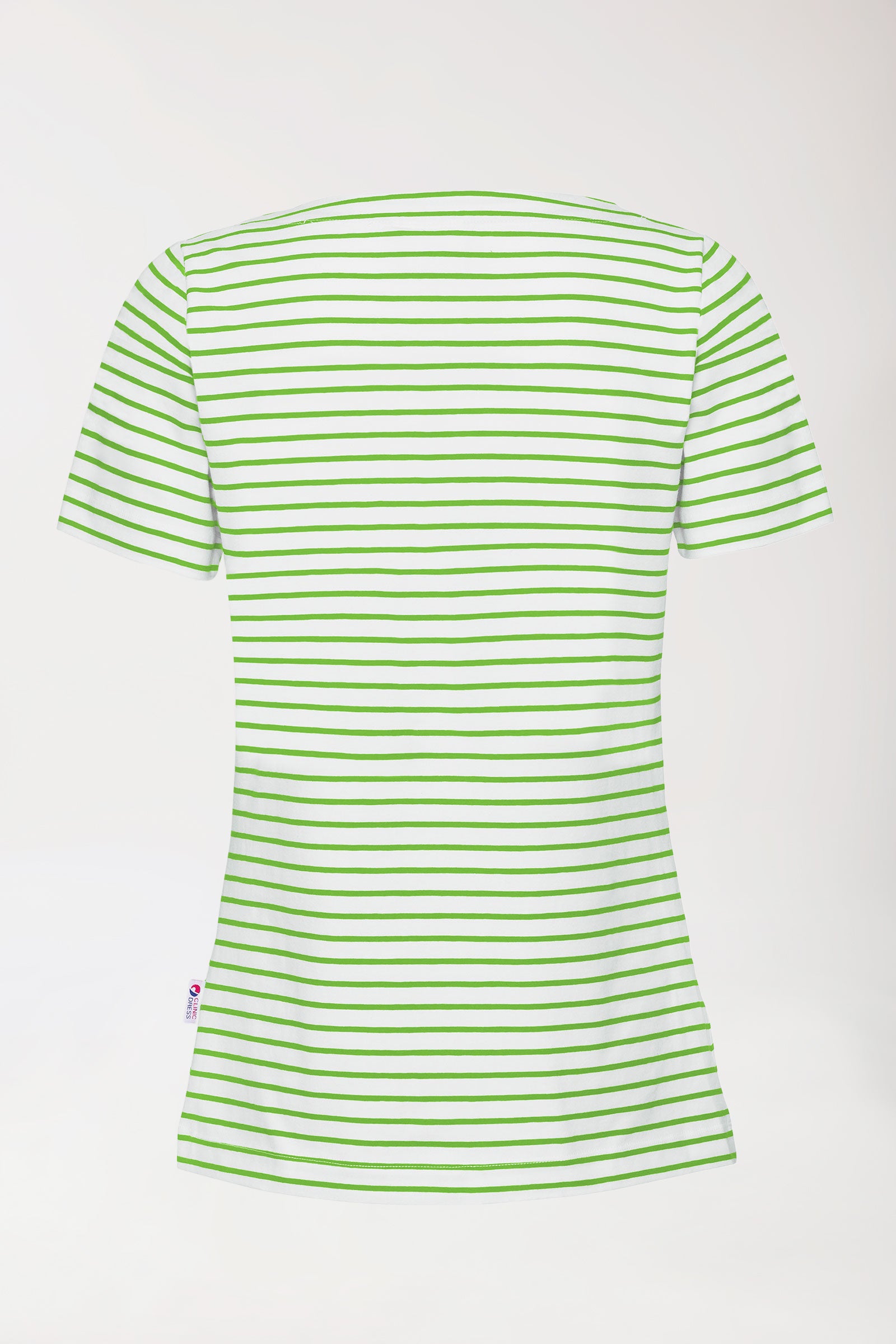 Shirt Damen - 1/2 Arm weiss/apfelgrün, Rückansicht