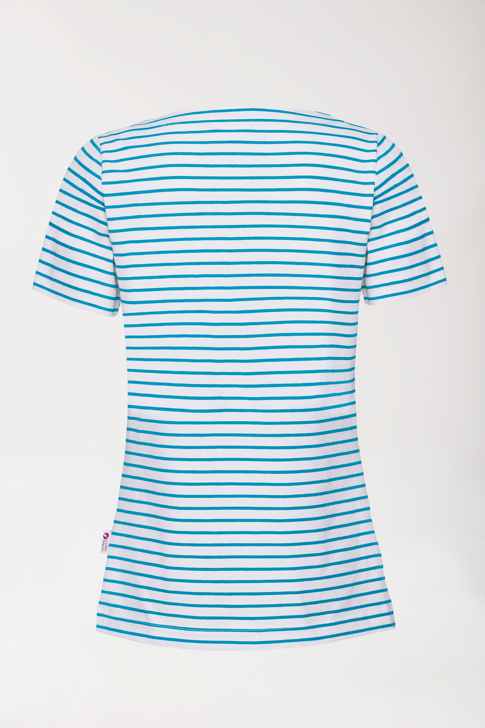 Shirt Damen - 1/2 Arm weiss/türkis