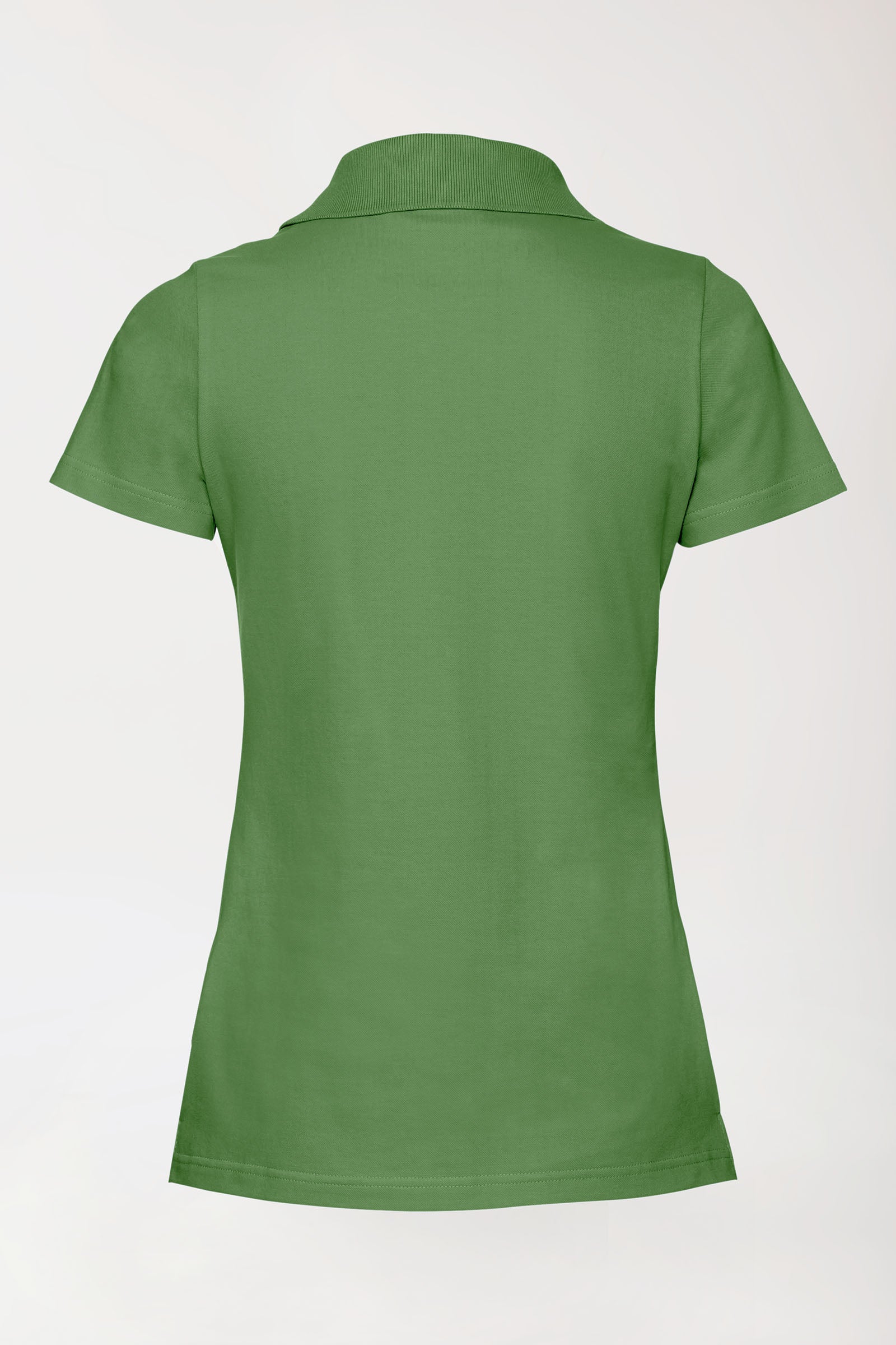 Stretch Shirt Damen - Polokragen wiesengrün, Vue de dos