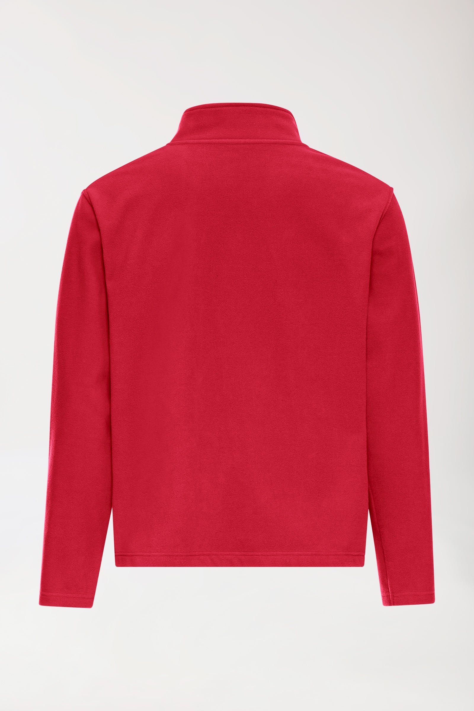 Fleecejacke Herren - Stehkragen rot, Rückansicht