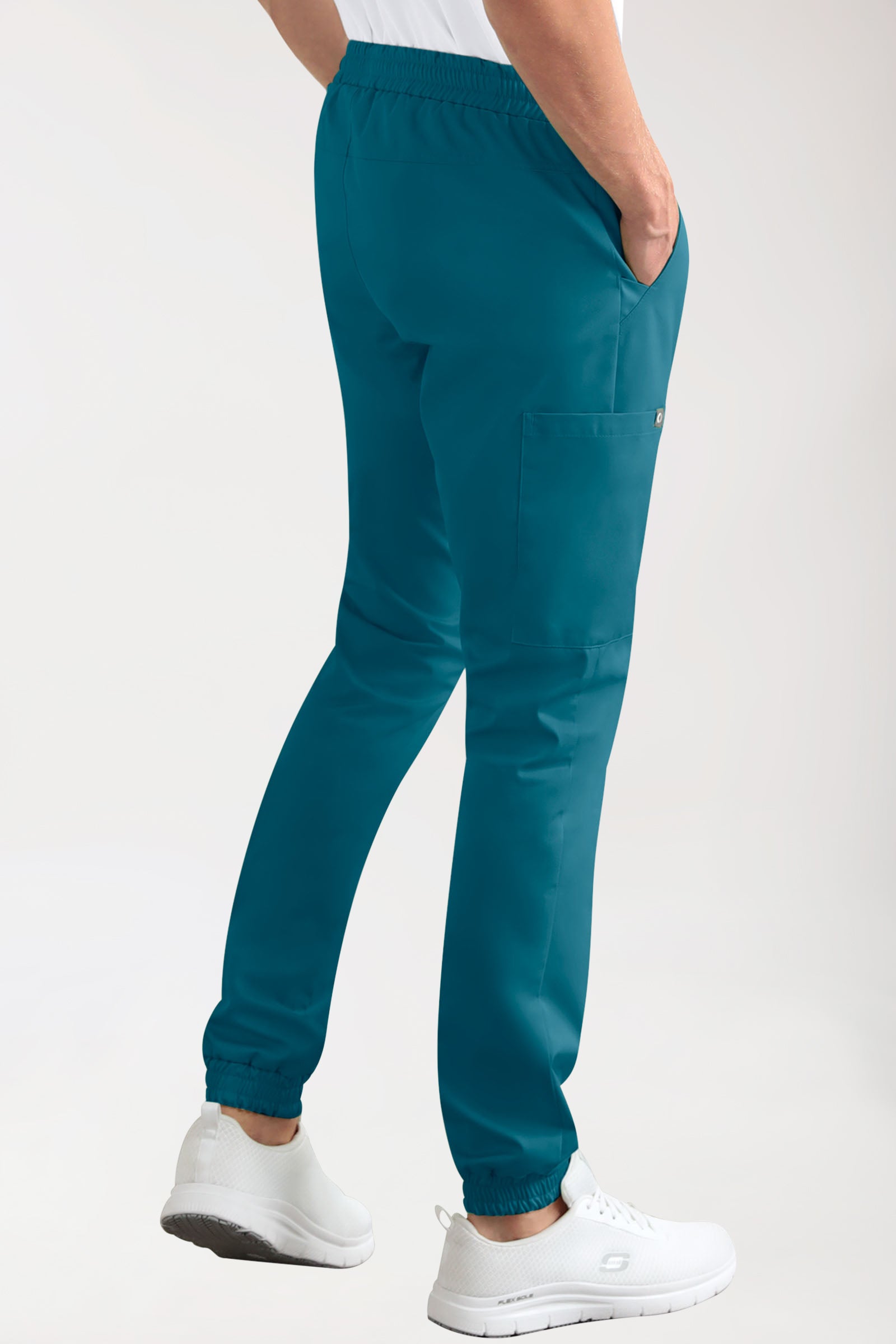 CORE Cargohose Herren - Jogpants Style petrol, Vue de dos
