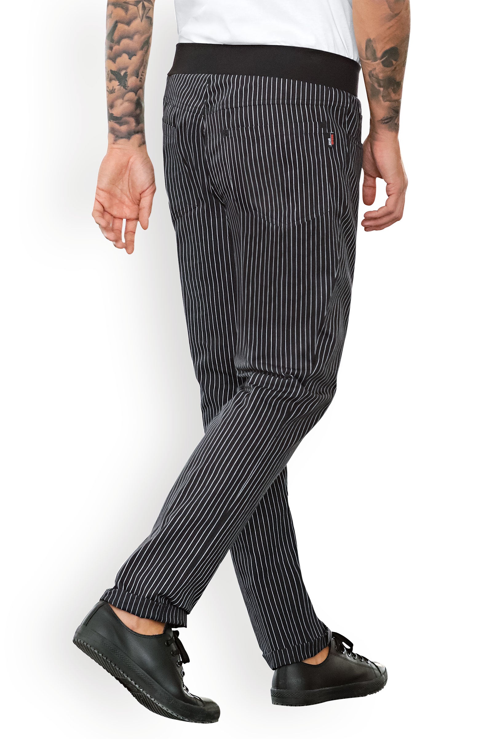 Gastro Hose Herren - Strickbund schwarz/weiss