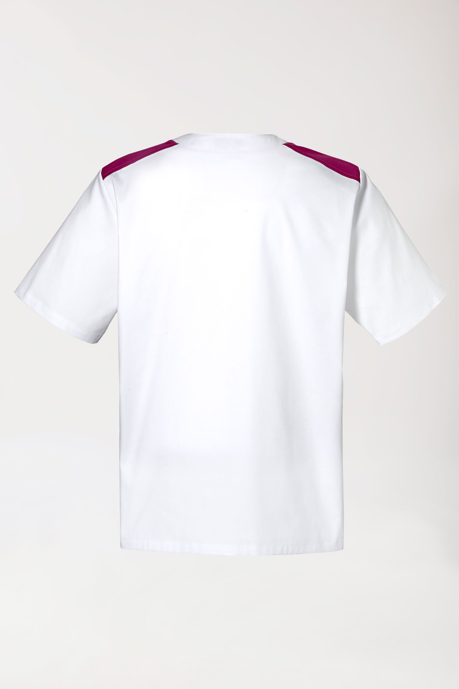 CLINIC STRETCH Schlupfkasack Herren weiss/berry, Rückansicht