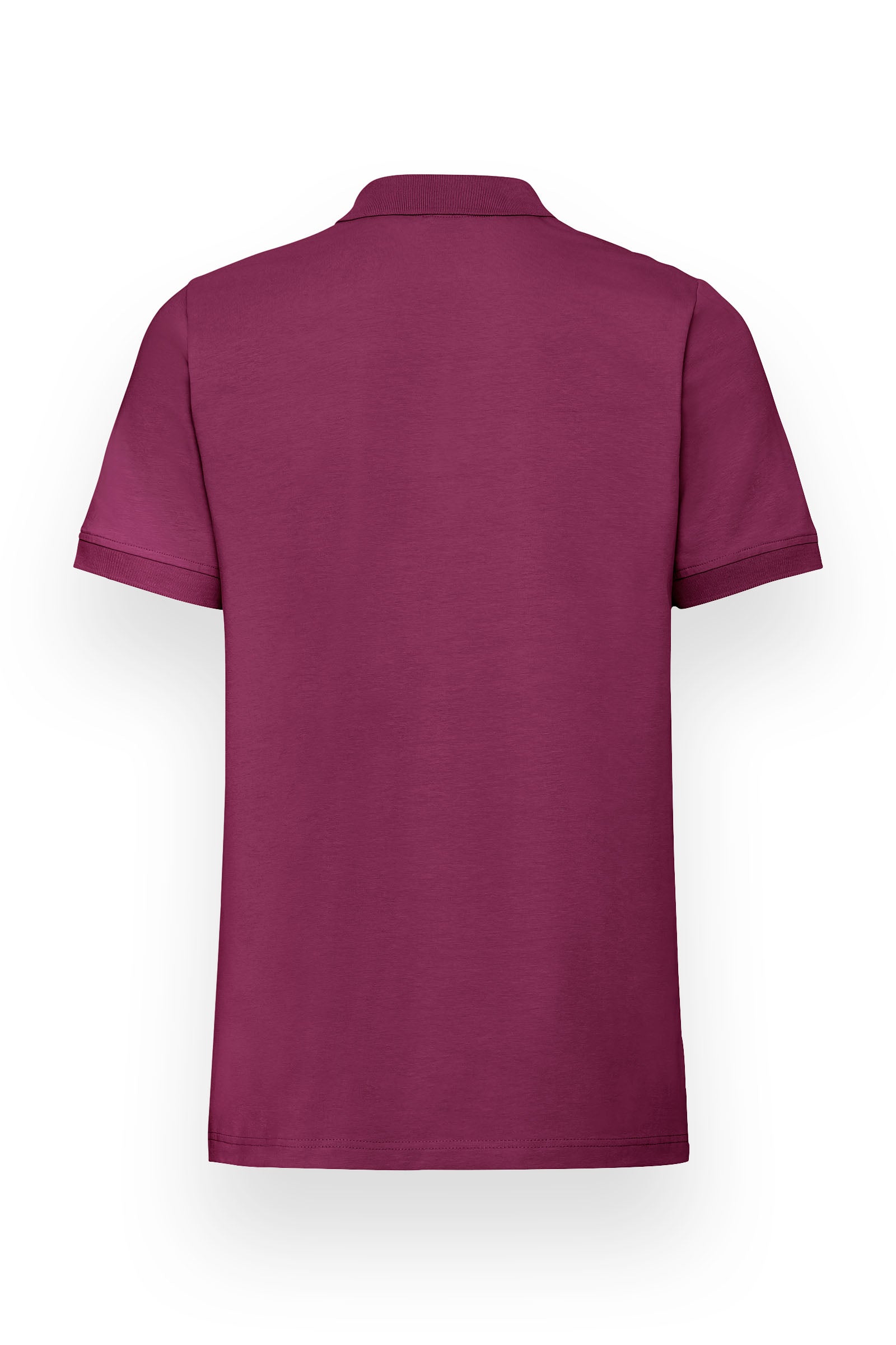 Stretch Shirt Herren - Polokragen berry, Rückansicht
