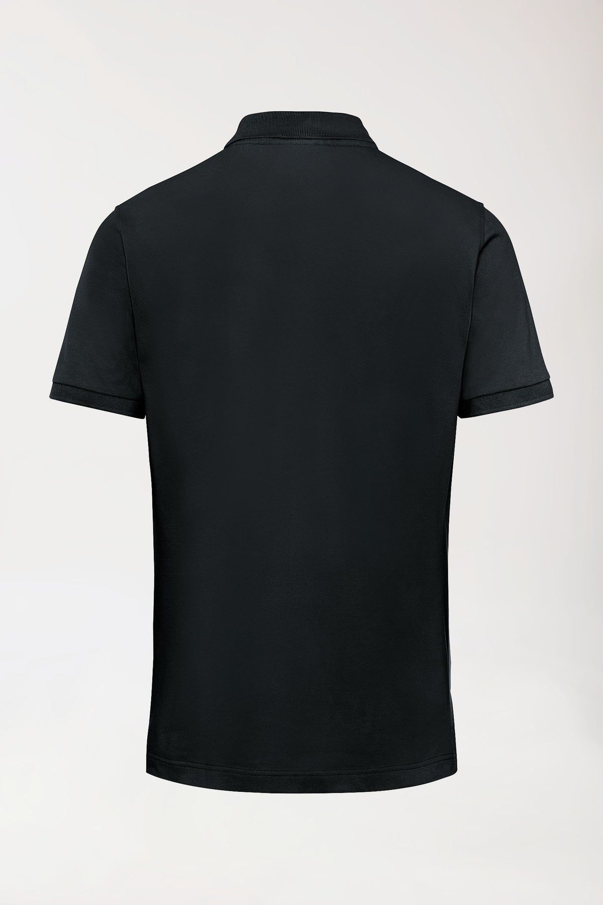 Stretch Shirt Herren - Polokragen schwarz, Rückansicht
