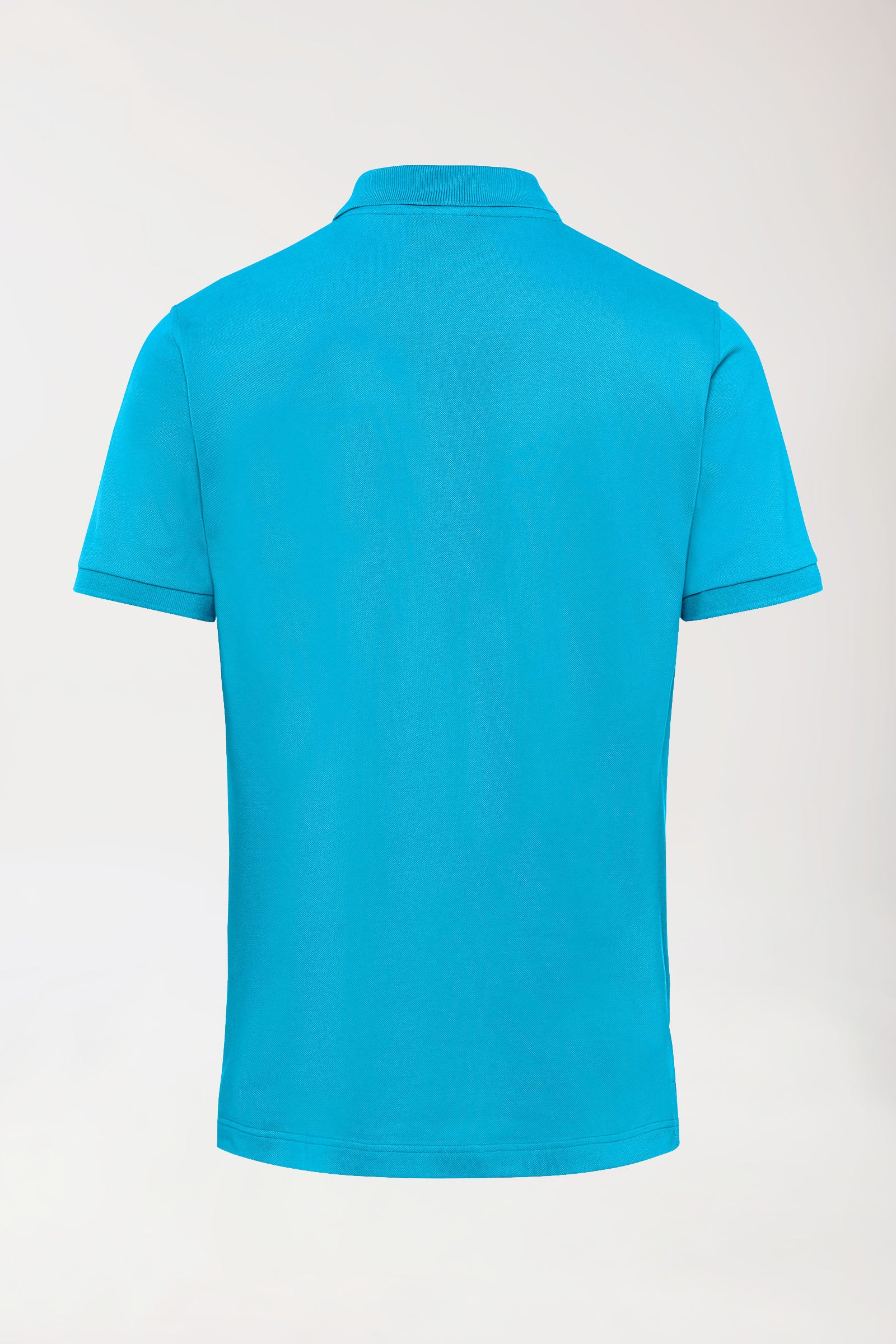 Stretch Shirt Herren - Polokragen türkis, Vue de dos