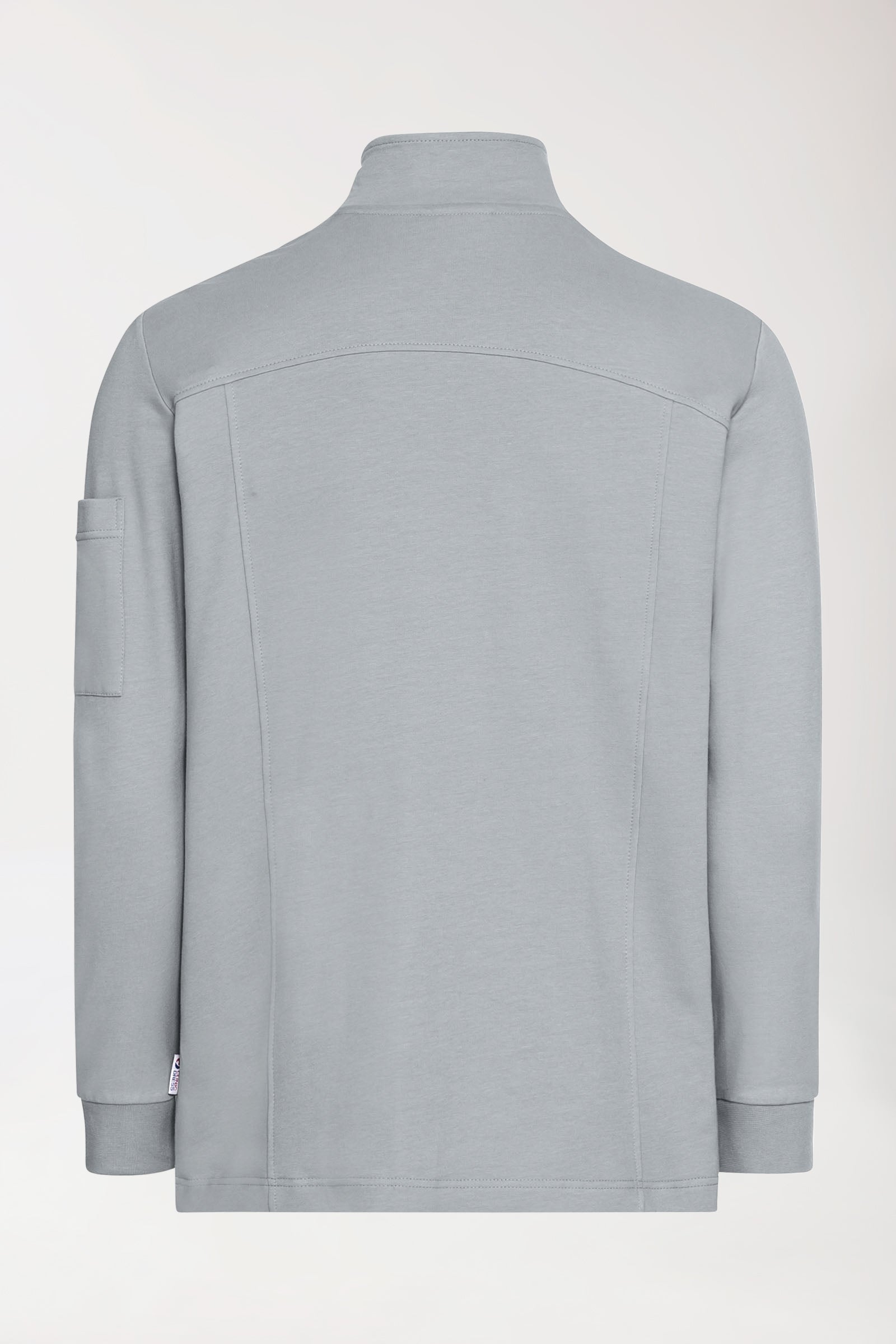 Sweatjacke Herren - Stehkragen grau, Vue de dos