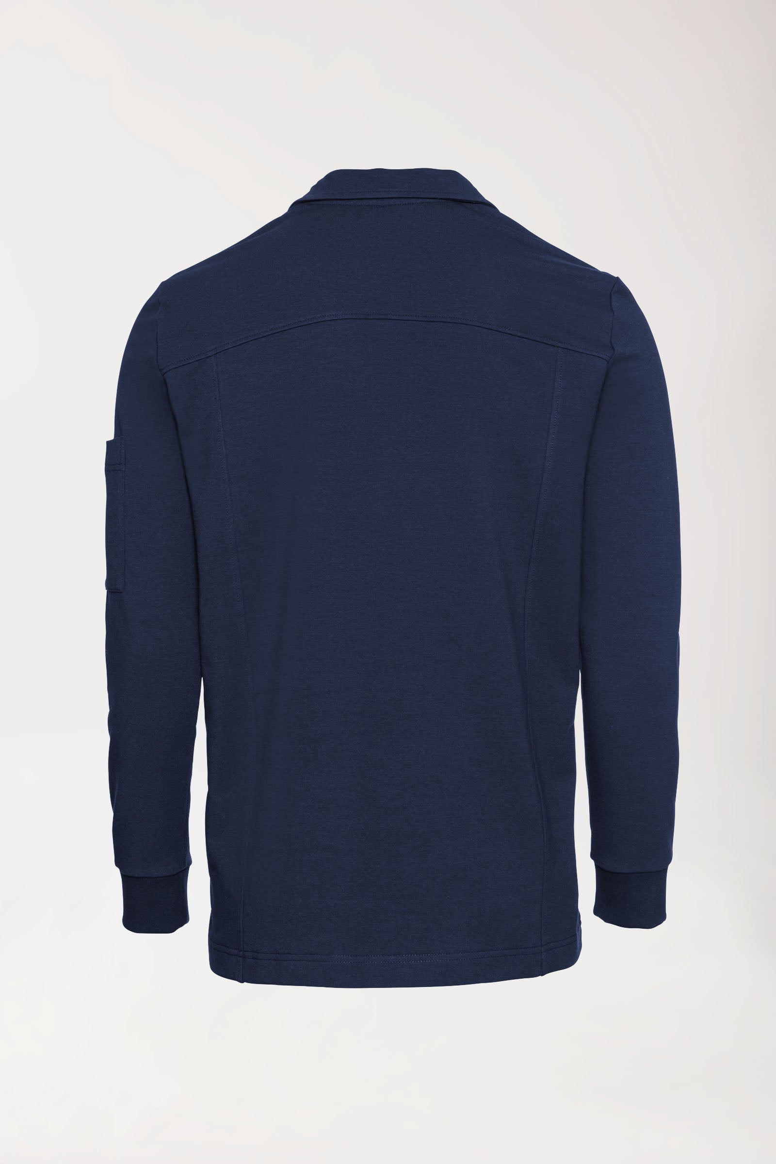 Sweatjacke Herren - Stehkragen navy, Rückansicht