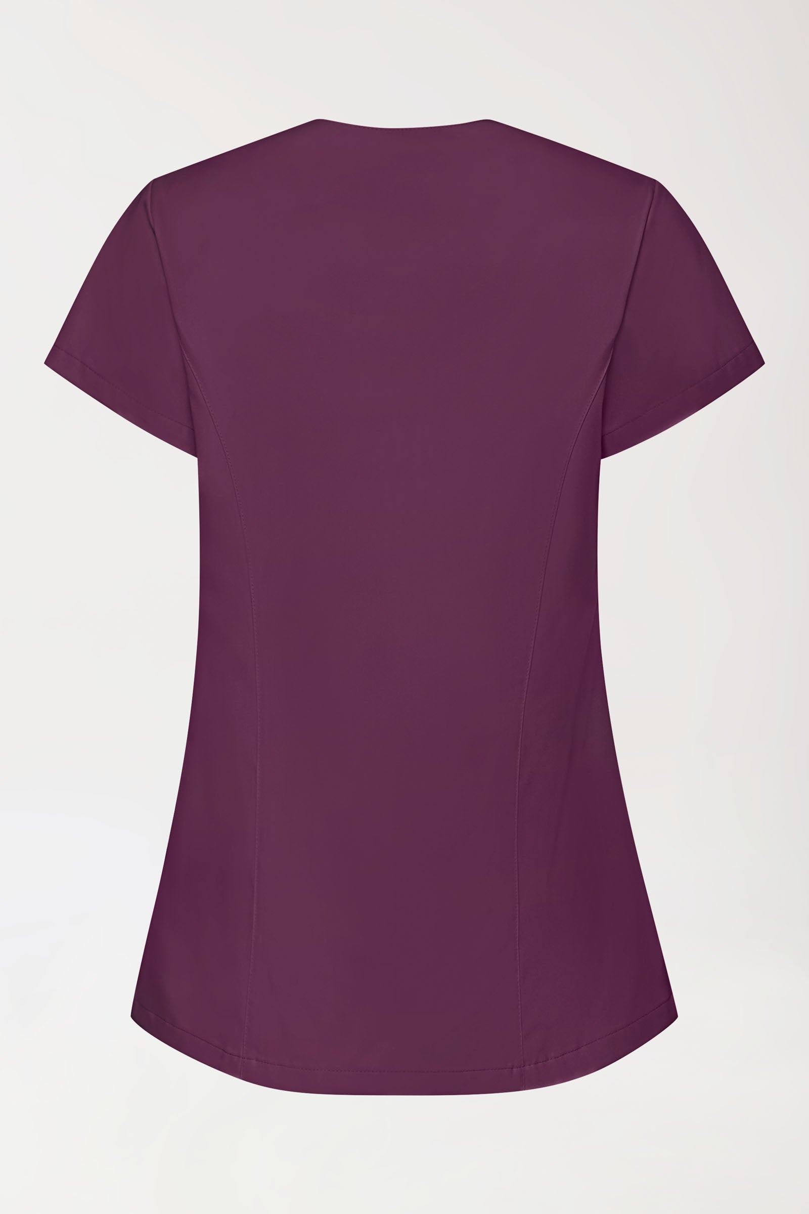 GREEN Stretch Kasack Damen - asymmetrische Druckknopfleiste pflaume, Vue de dos