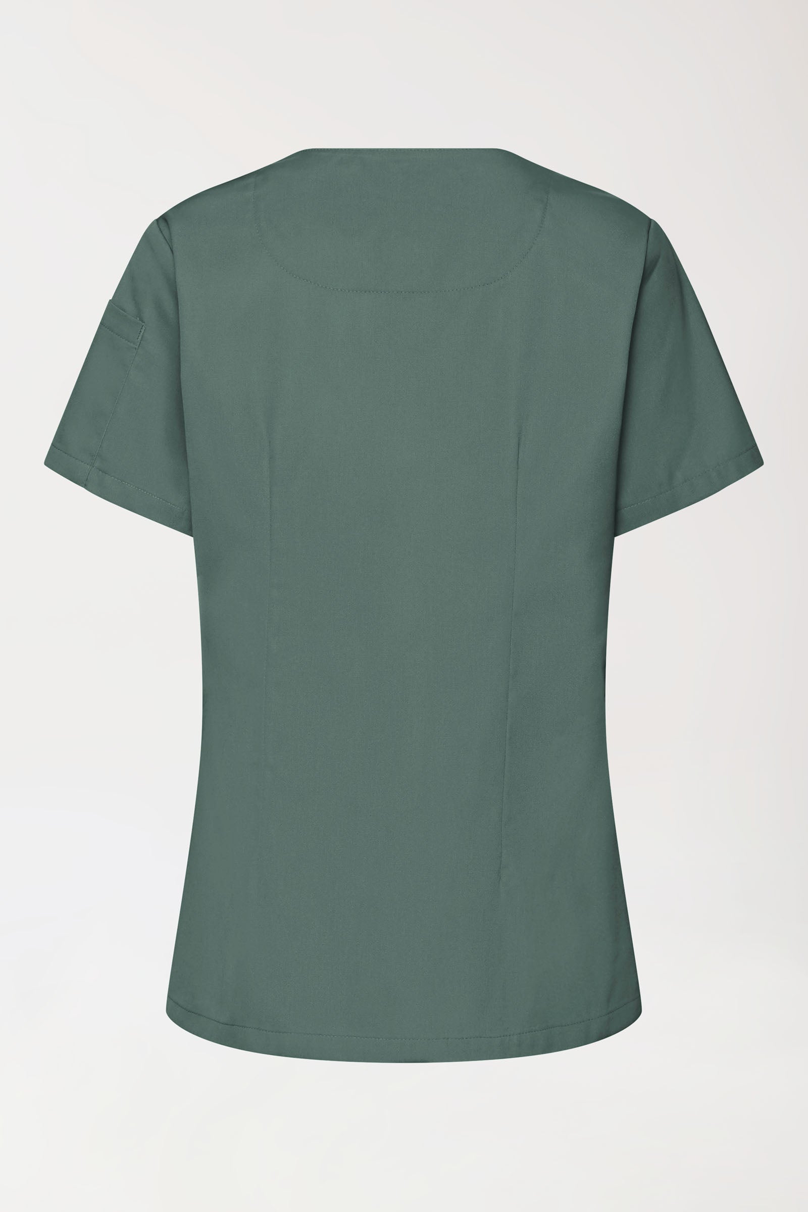 GREEN Stretch Schlupfkasack Damen - V-Ausschnitt dunkelgrün, Vue de dos