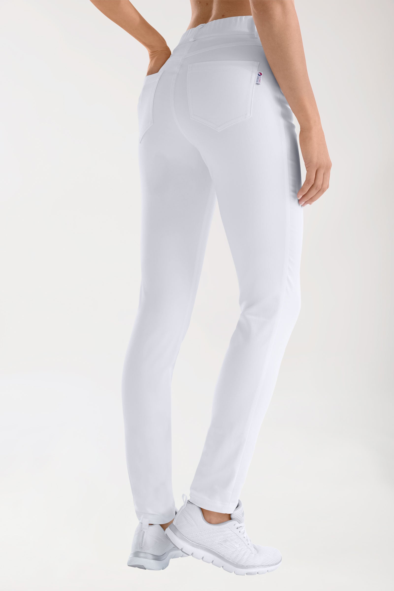 COMFY FLEX 5-Pocket Hose Damen - schlankes Bein weiss