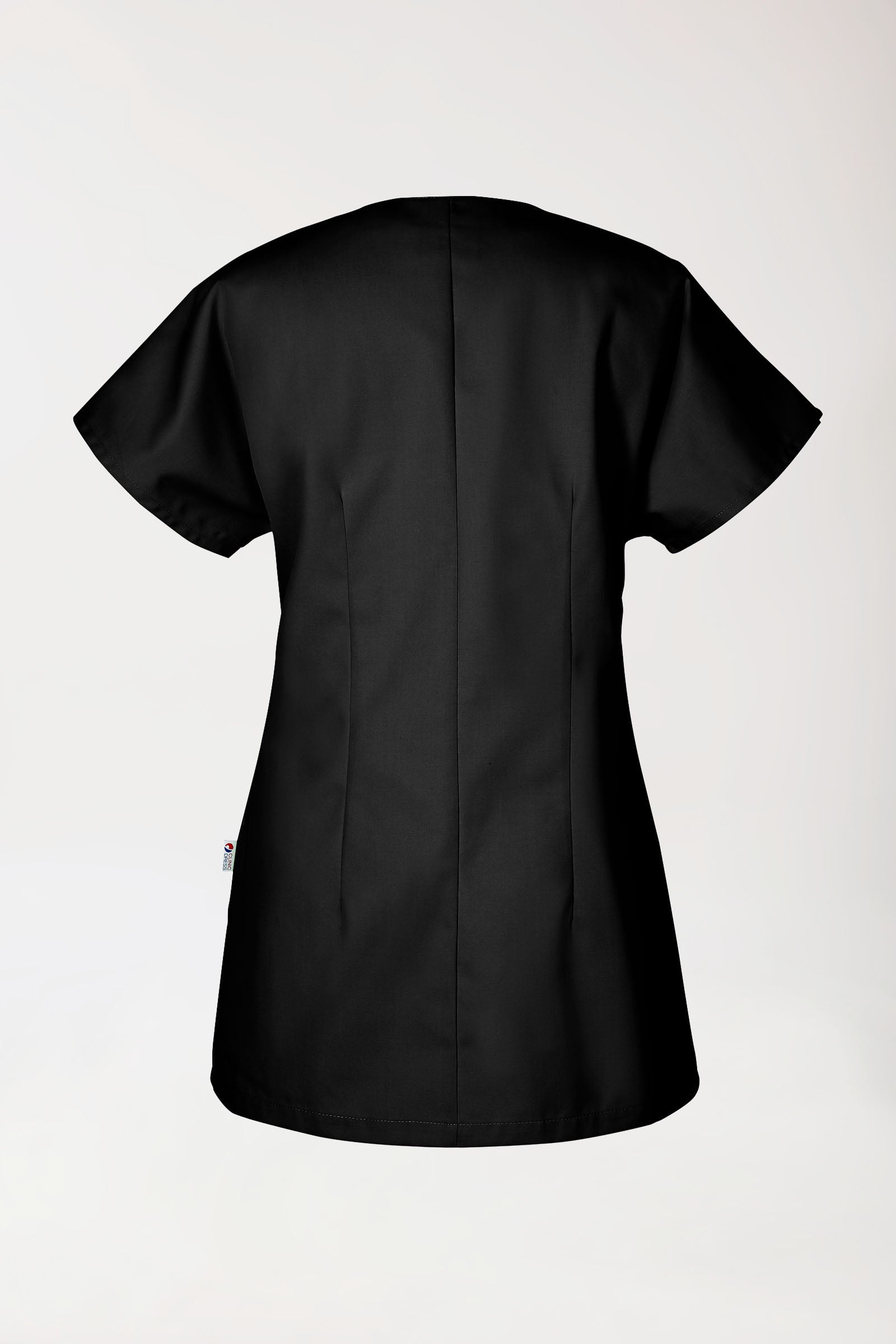 JUST STRONG Kasack Damen - durchgeknöpft schwarz, Rückansicht